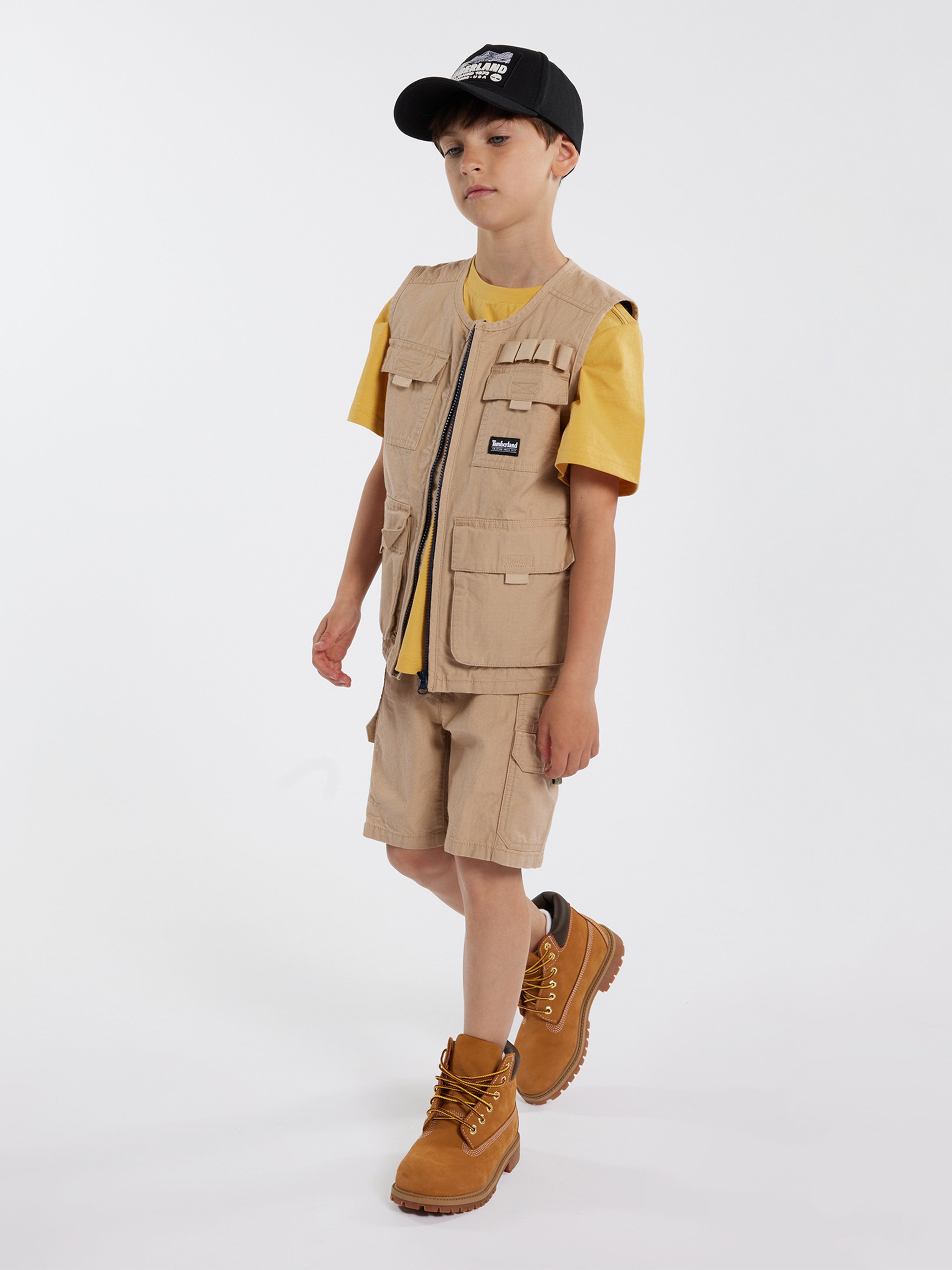 Timberland Boys Cargo Shorts in Beige Childsplay Clothing