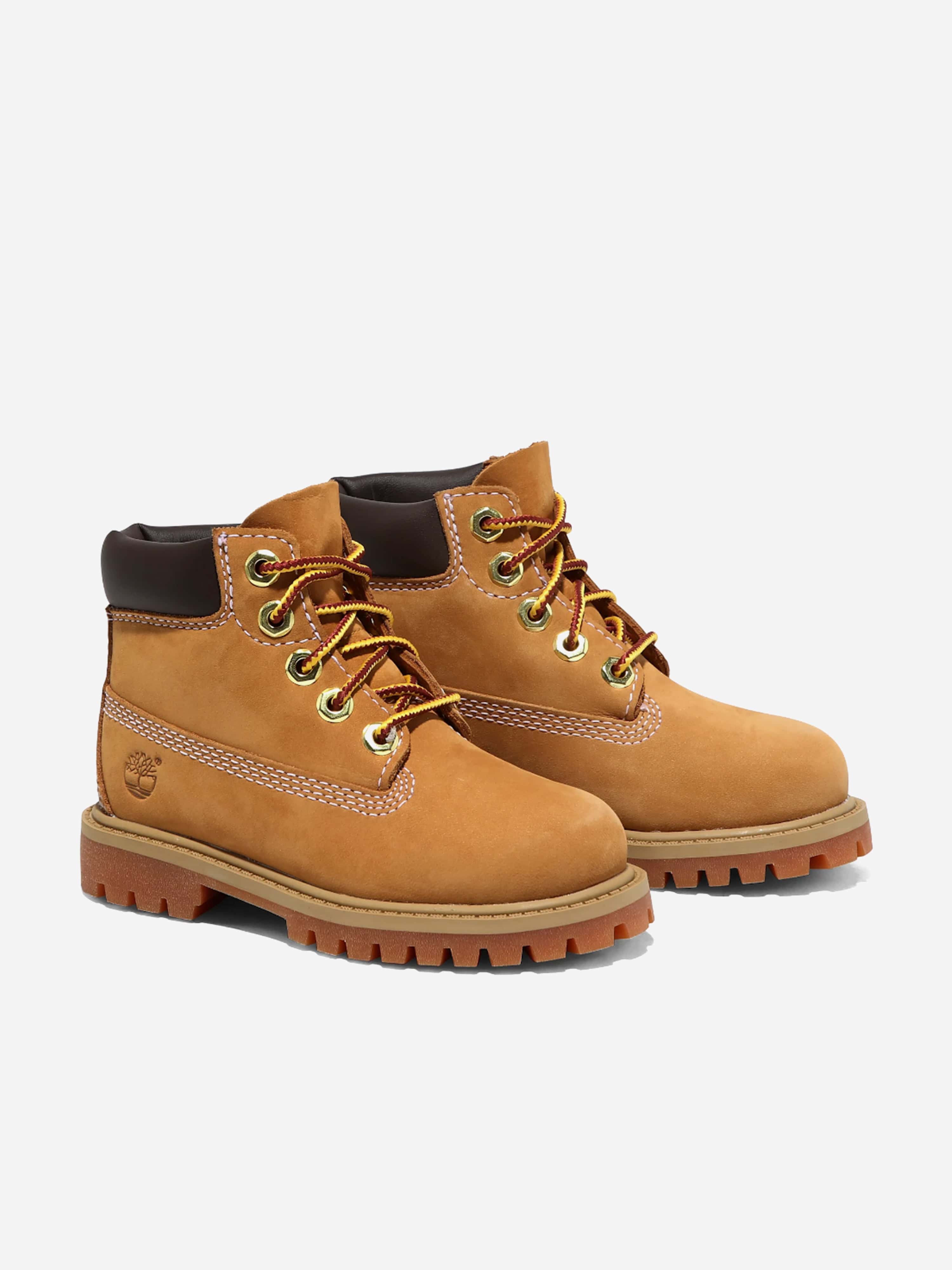 Timberland キッズ ブーツ ブラウン Timberland Kids 6 inch Lace-Up Waterproof Boots in Beige