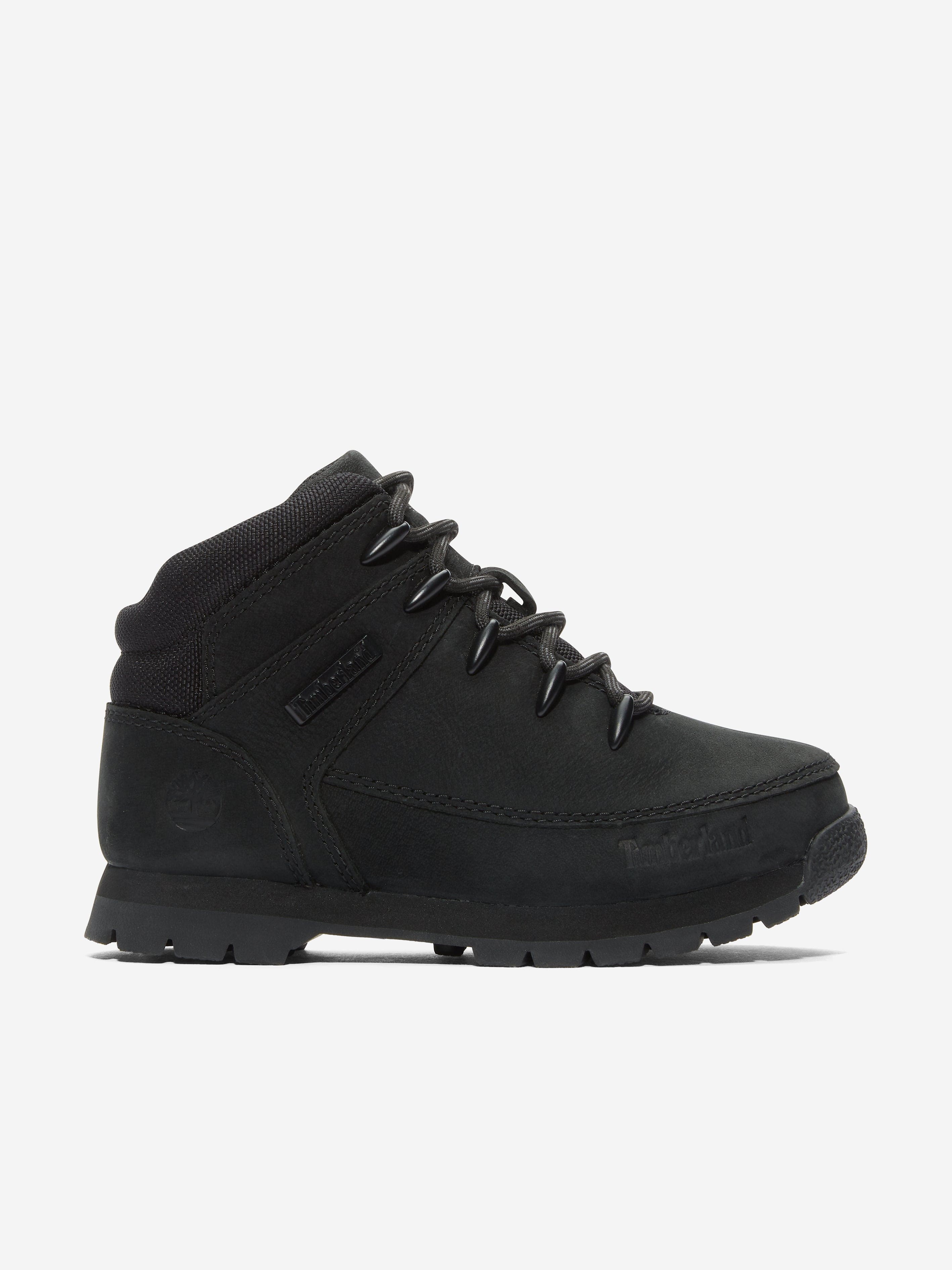 Timberland Timberland Boys Mid Lace-Up Boots in Black Childsplay