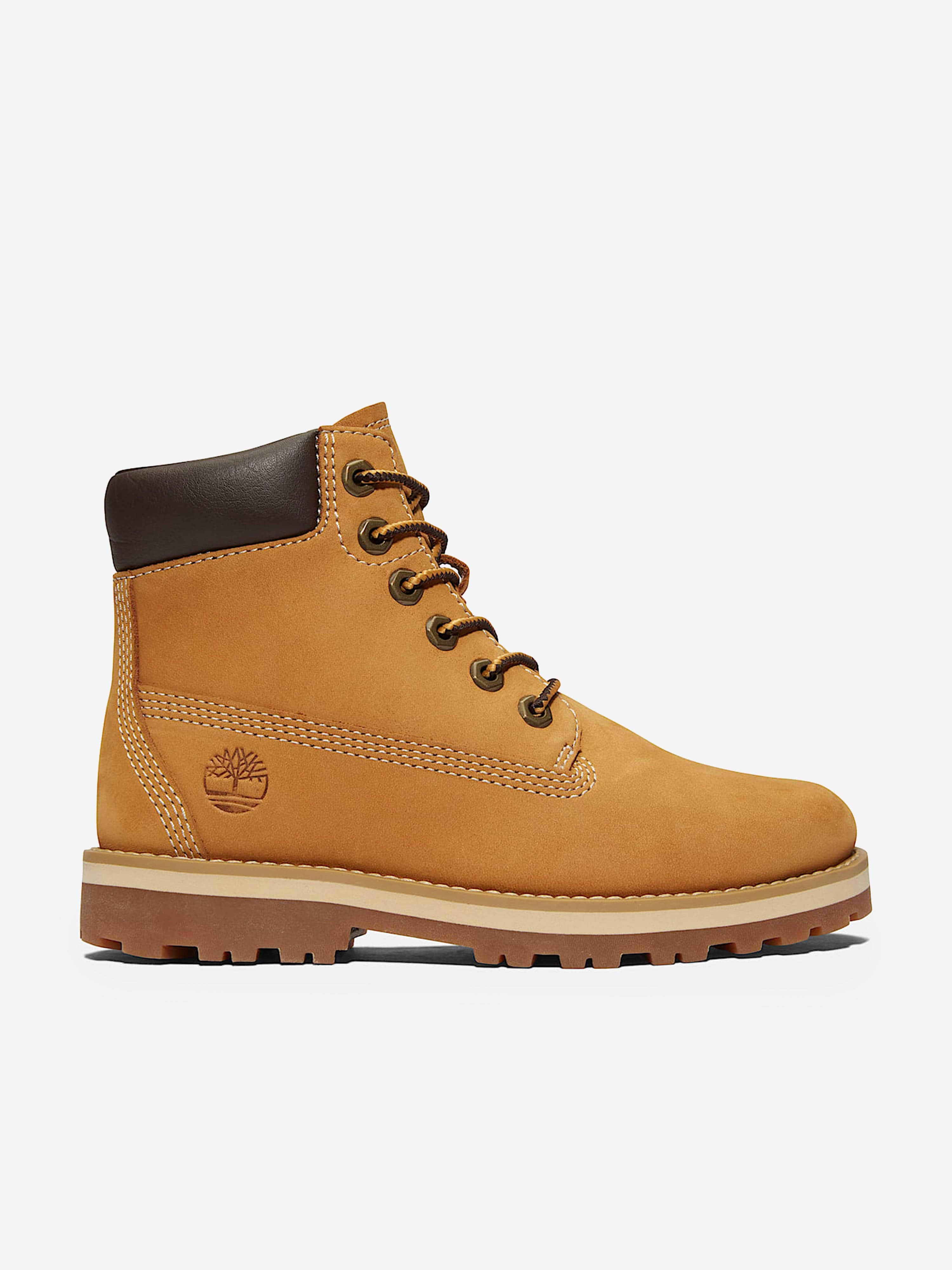 Timberland キッズ ブーツ ブラウン Timberland Kids Courma Mid Lace Up Boots in Wheat | Childsplay