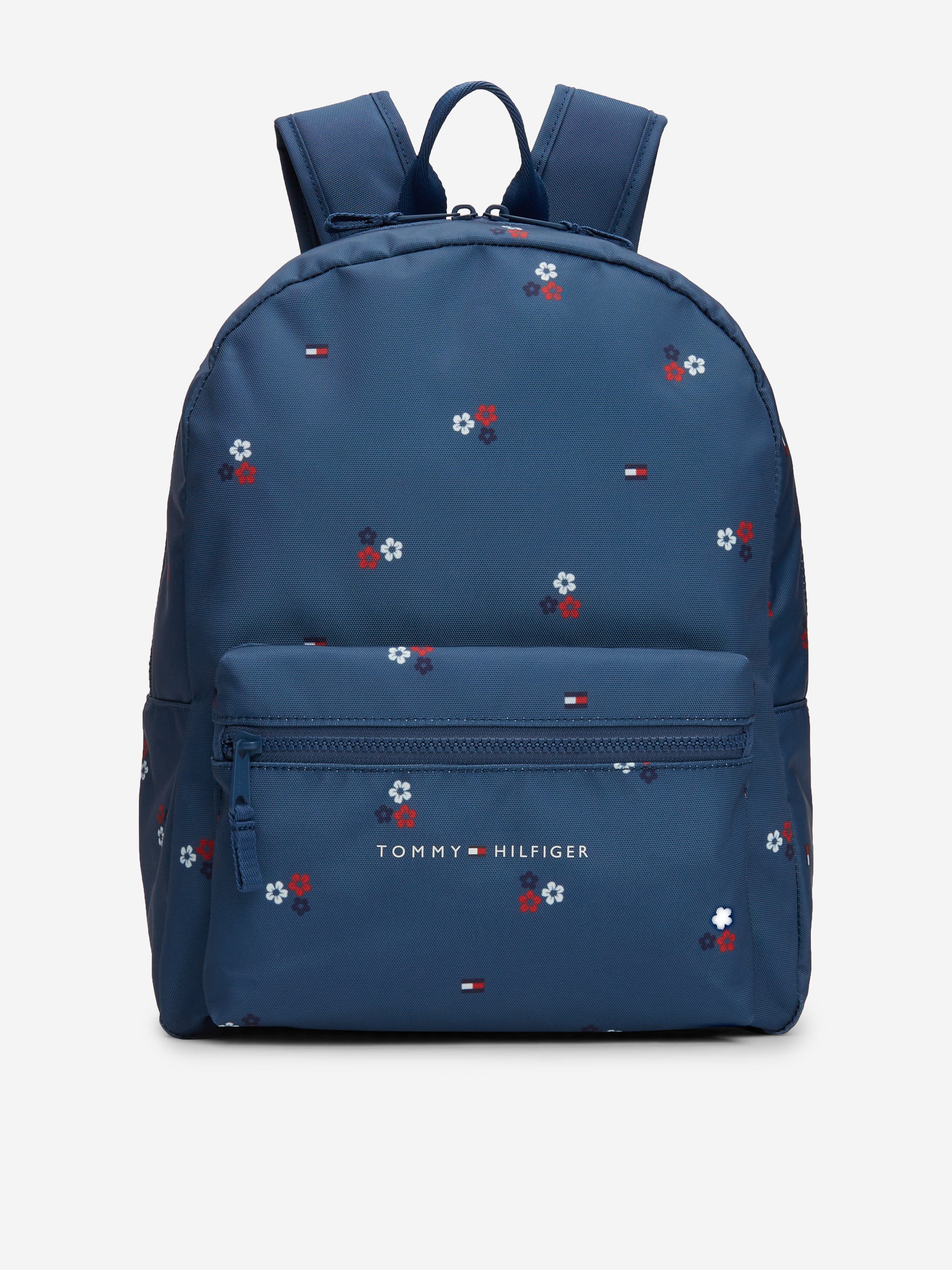 Tommy Hilfiger Kids The Essential AOP Backpack in Blue 30cm Childsplay Clothing