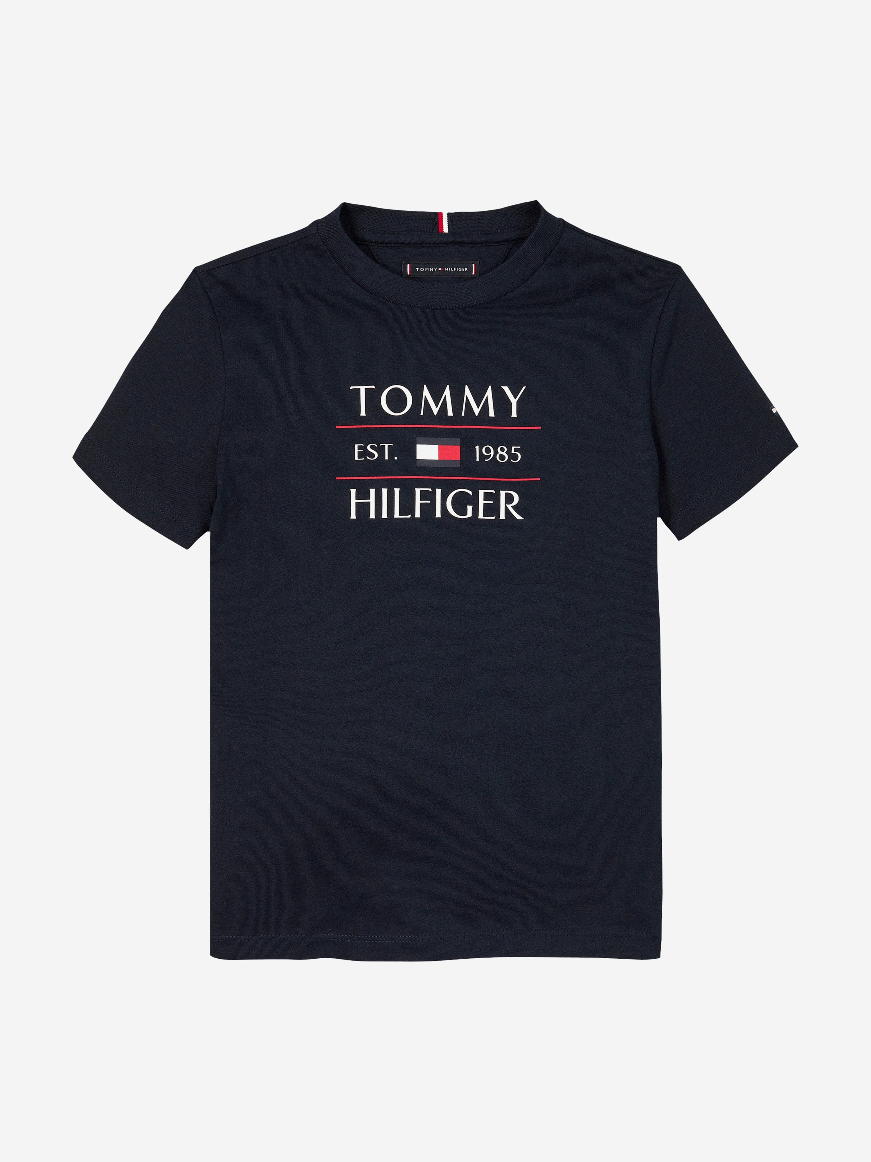 Tommy Hilfiger Boys Tommy Flag T-Shirt in Navy