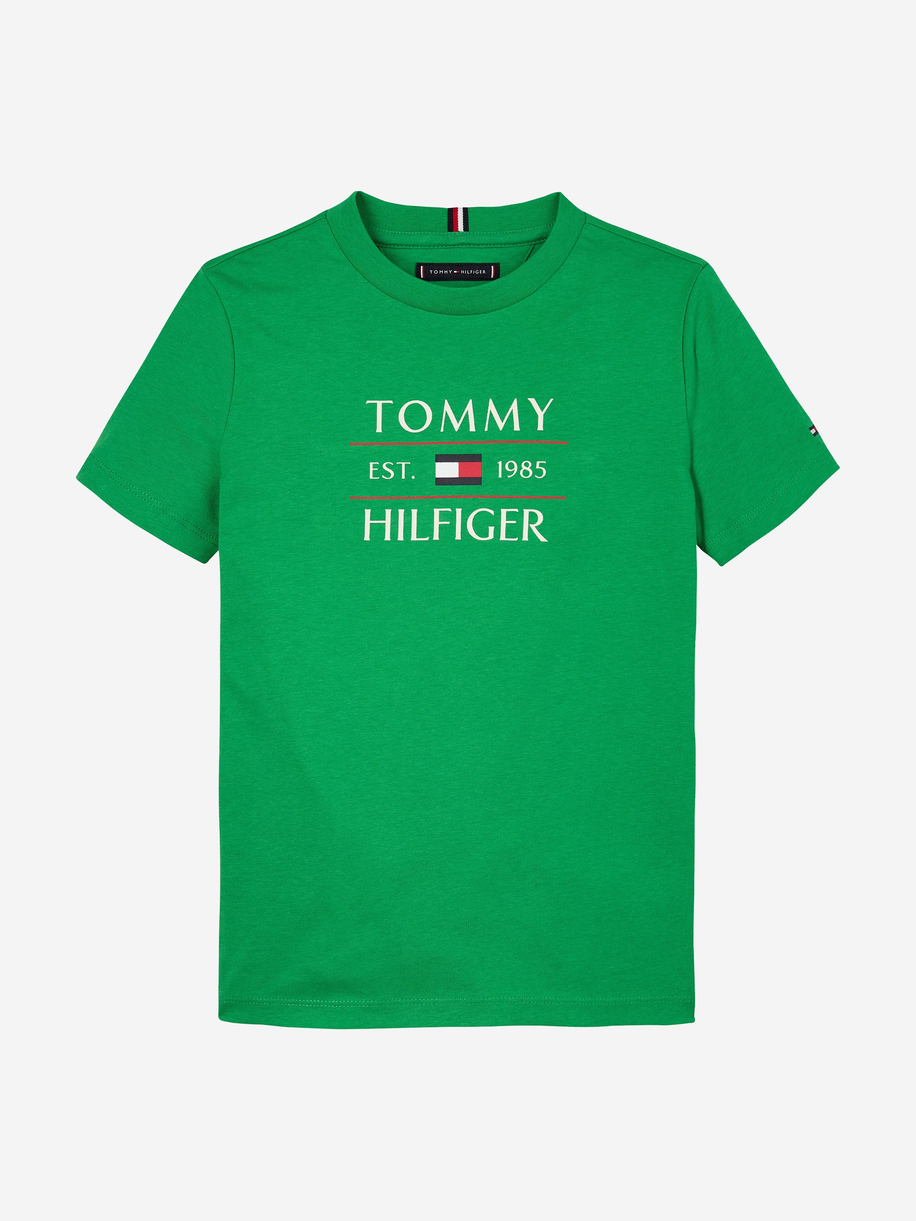 Tommy Hilfiger Boys Tommy Flag T-Shirt in Green