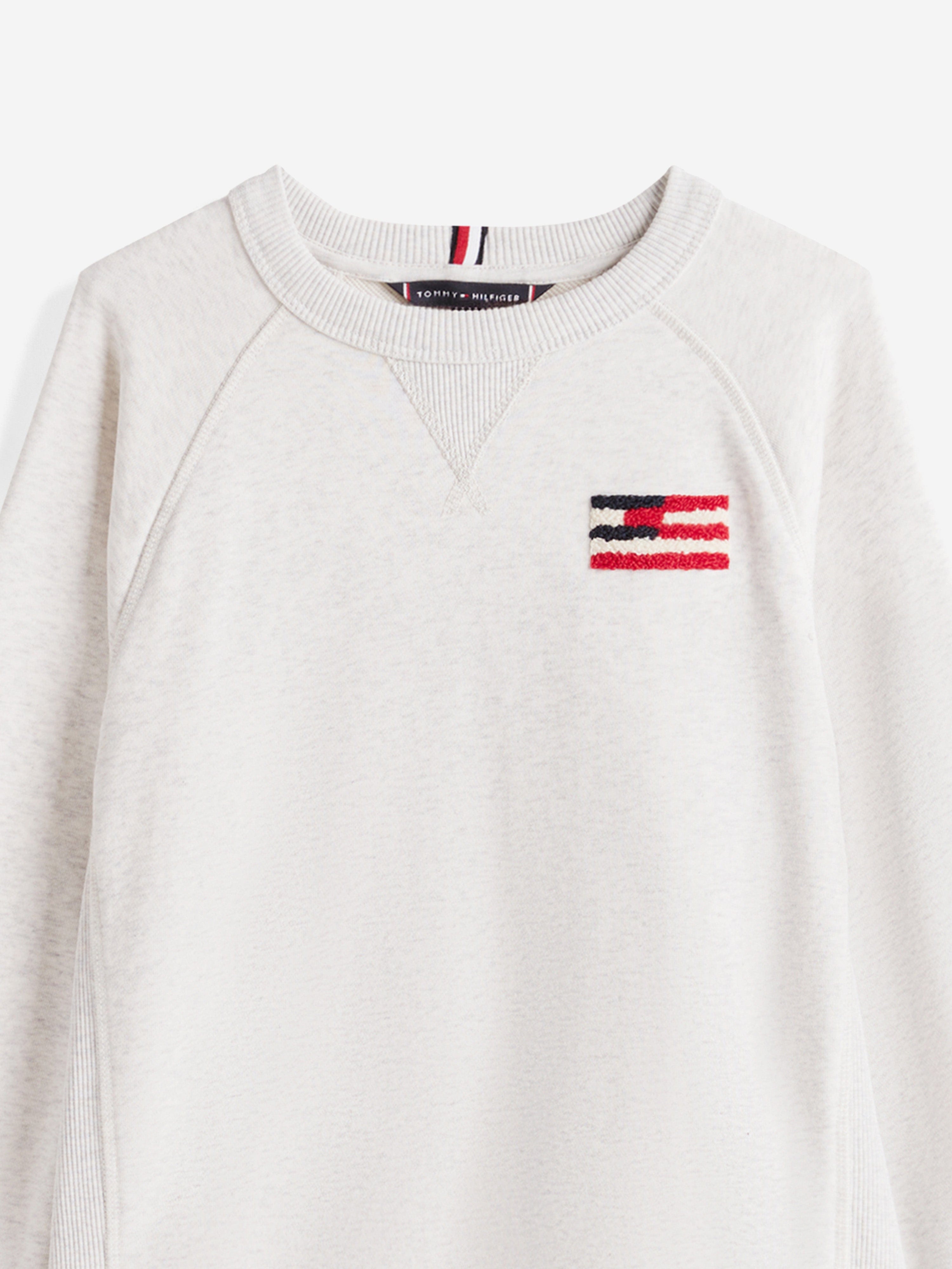Tommy Hilfiger Boys Hilfiger Flag Relaxed Sweatshirt in Grey