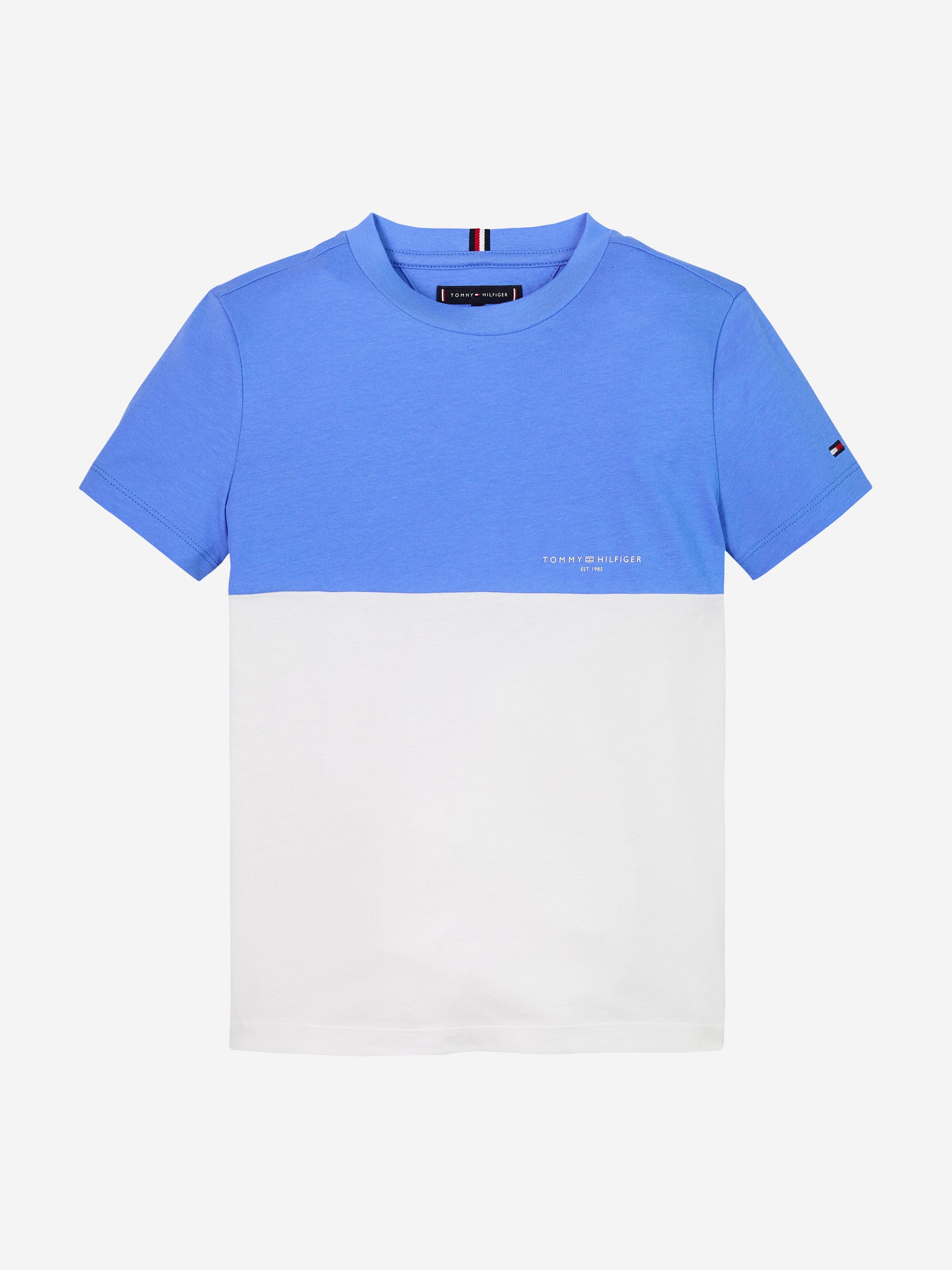 Tommy Hilfiger Boys Colourblock T-Shirt in Blue