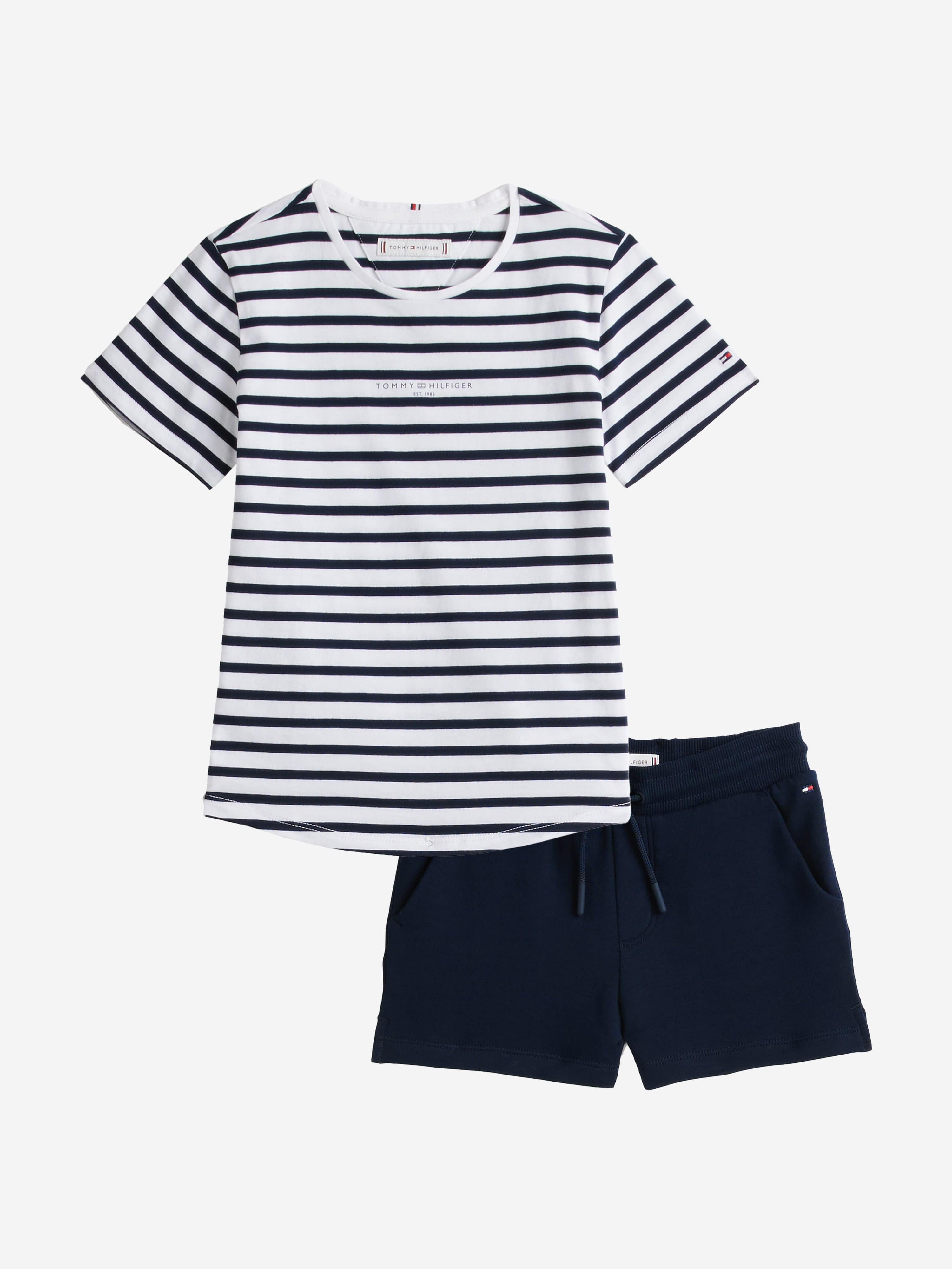 Tommy Hilfiger Girls Mini Corp T-Shirt and Shorts Set in Navy