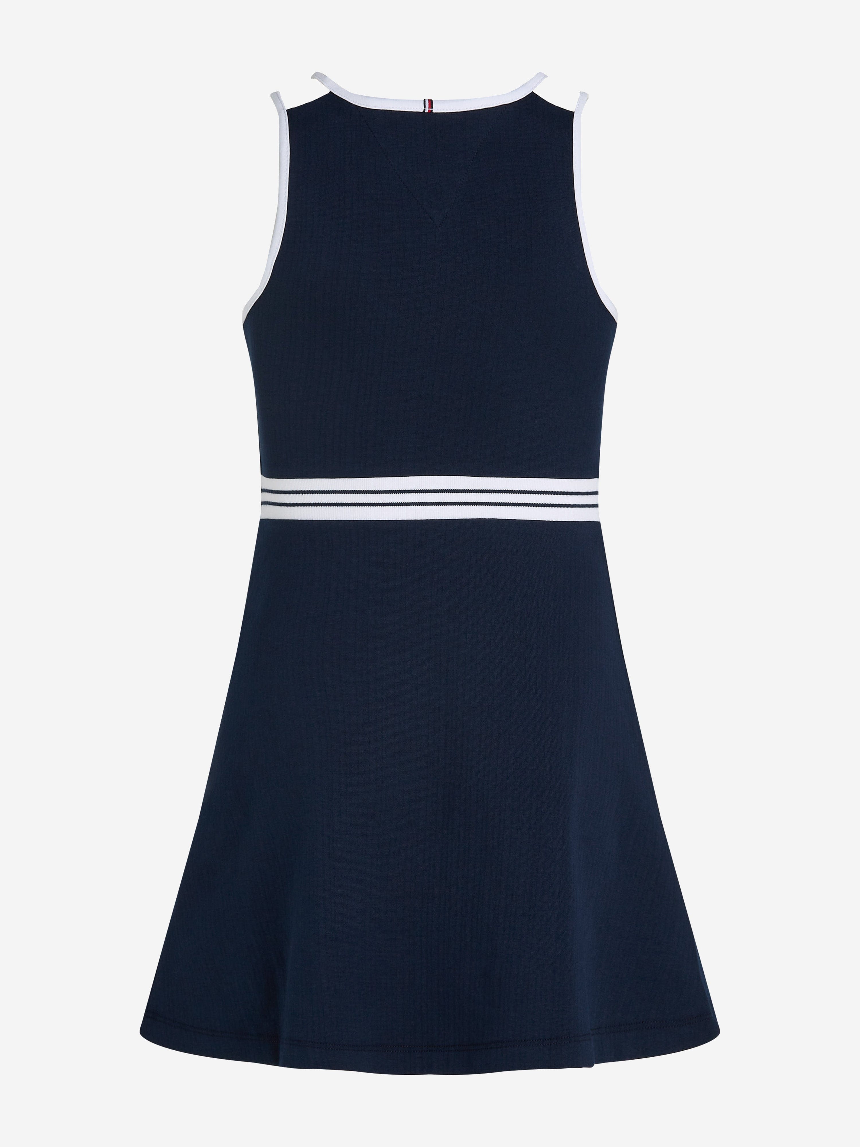 Tommy Hilfiger Girls Contrast Binding Skater Dress in Navy