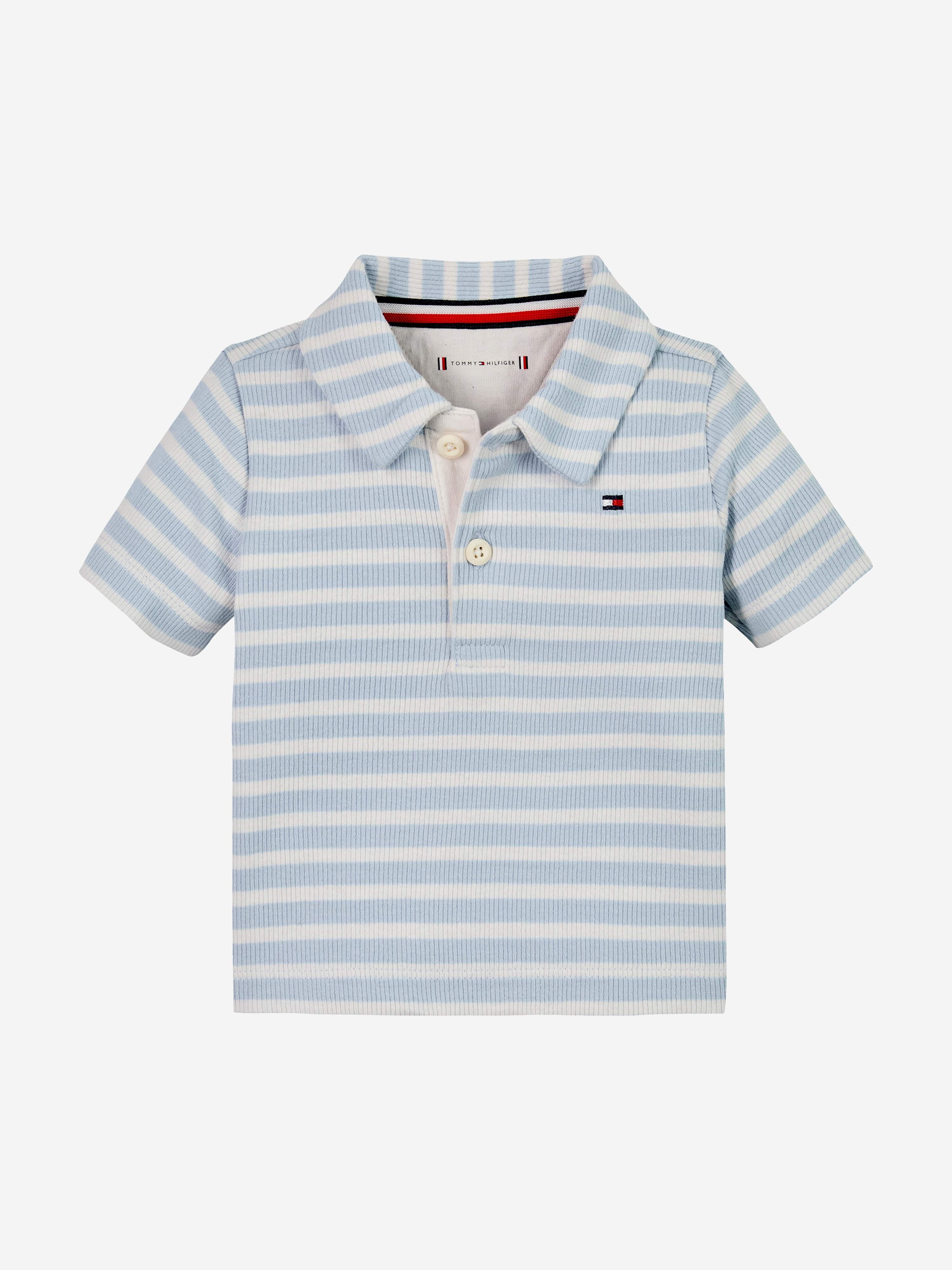 Tommy Hilfiger Baby Boys Rib Stripe Polo Shirt in Blue