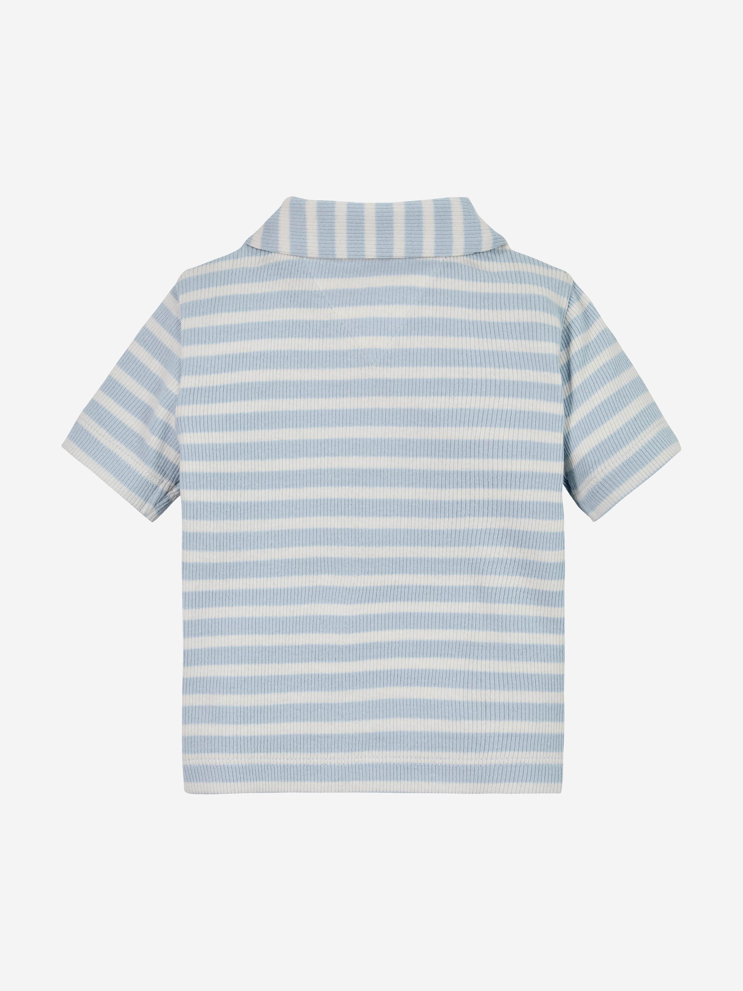 Tommy Hilfiger Baby Boys Rib Stripe Polo Shirt in Blue