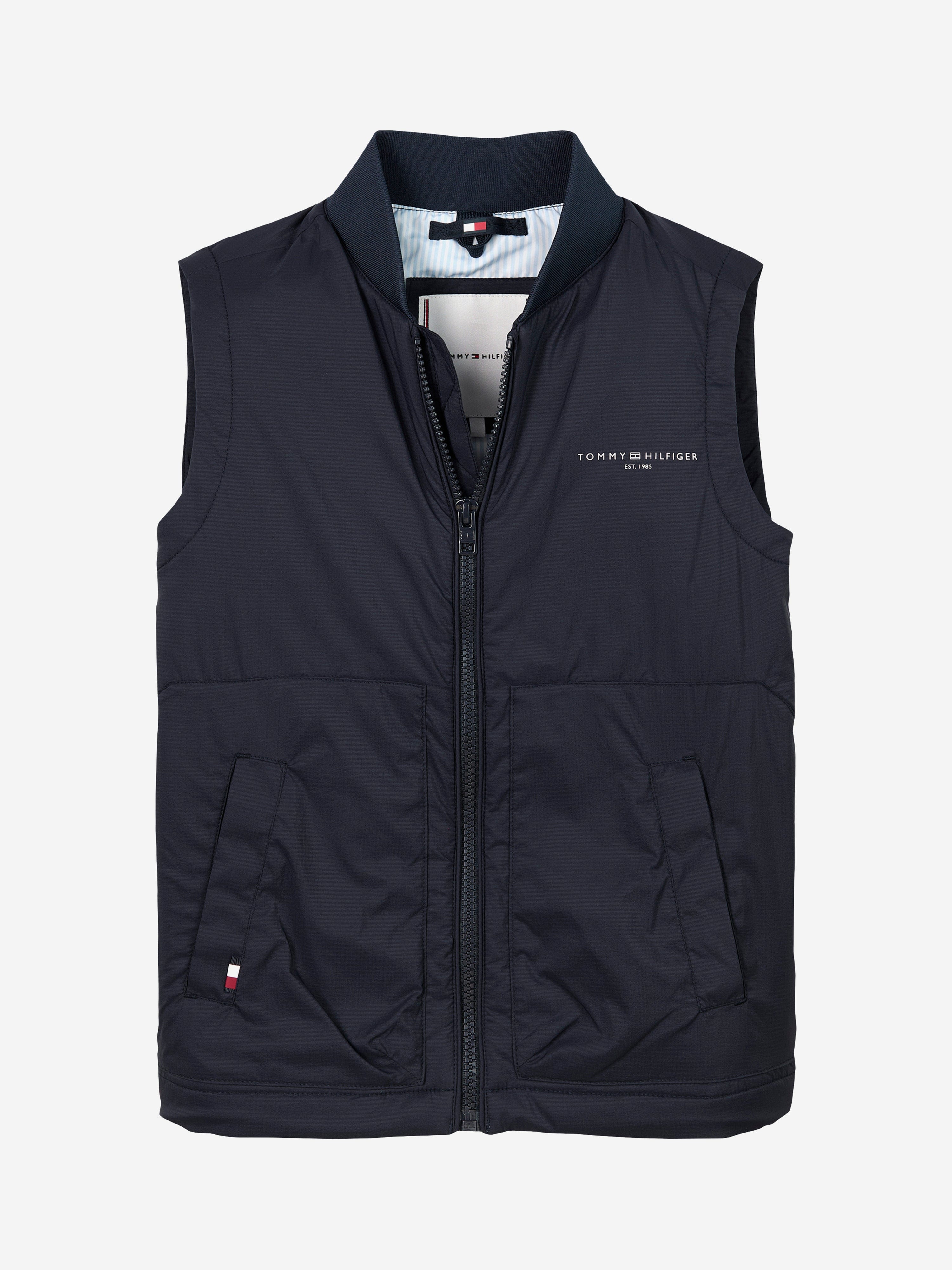 Tommy Hilfiger Kids Padded Packable Gilet in Navy
