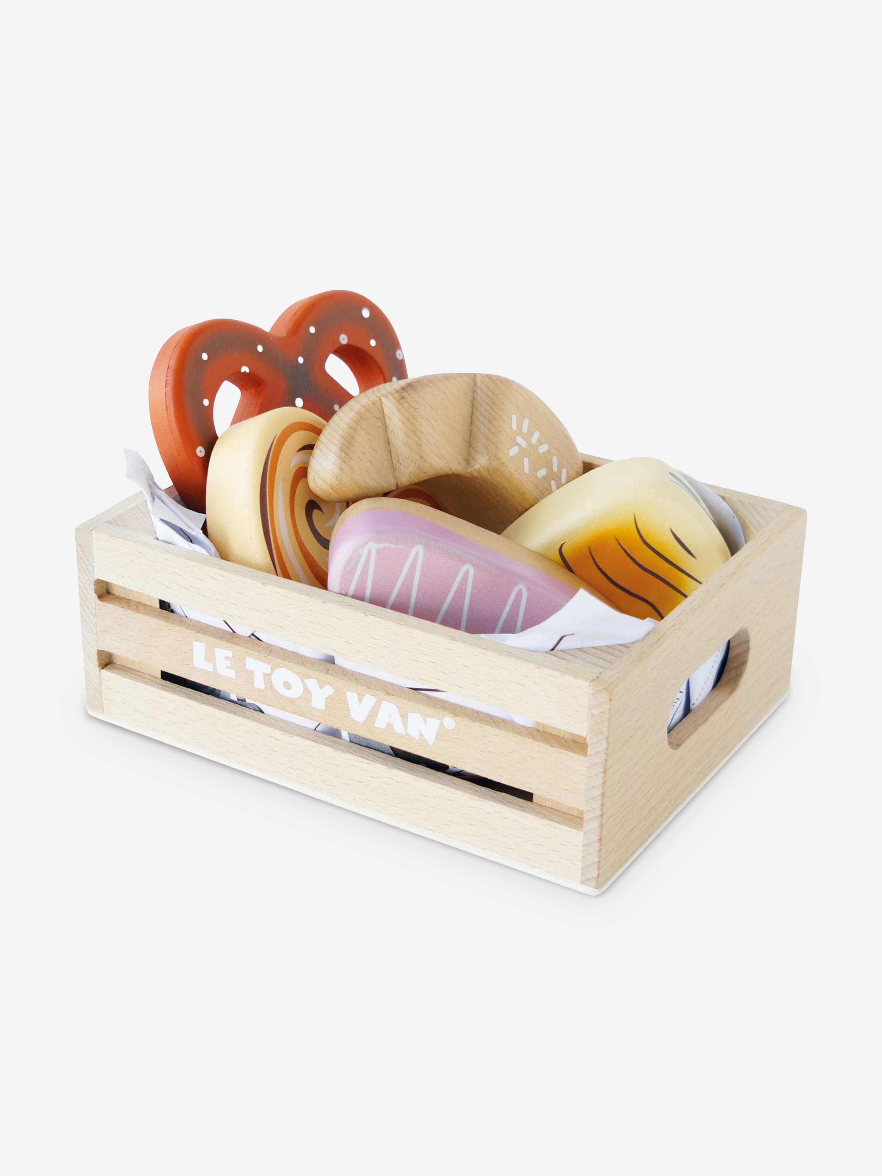 Le Toy Van Bakery Patisserie Wooden Market Crate 6 Piece W 160 D 118 H 60mm