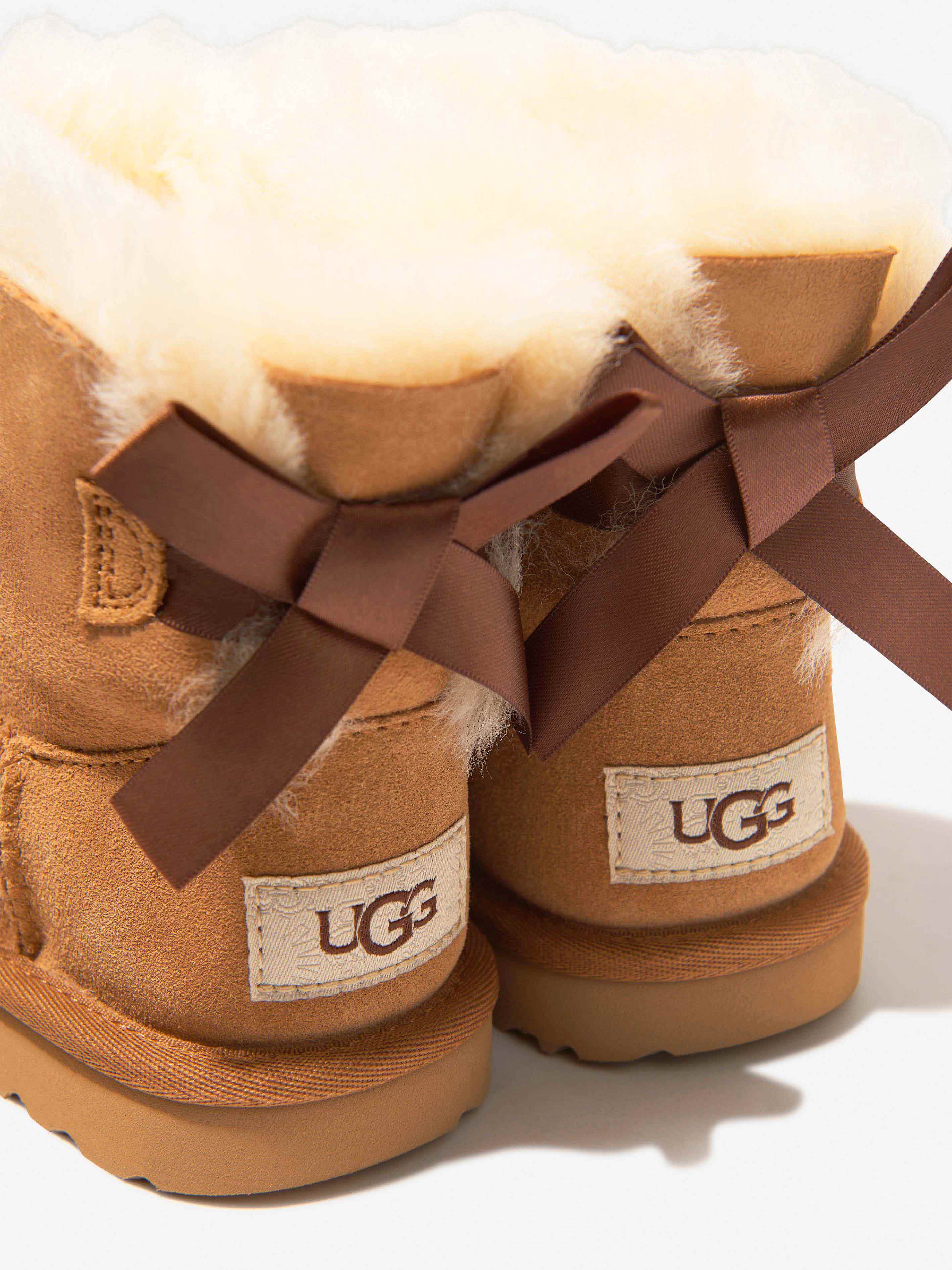 UGG UGG Girls Mini Bailey Bow II Boots in Brown Childsplay Clothing