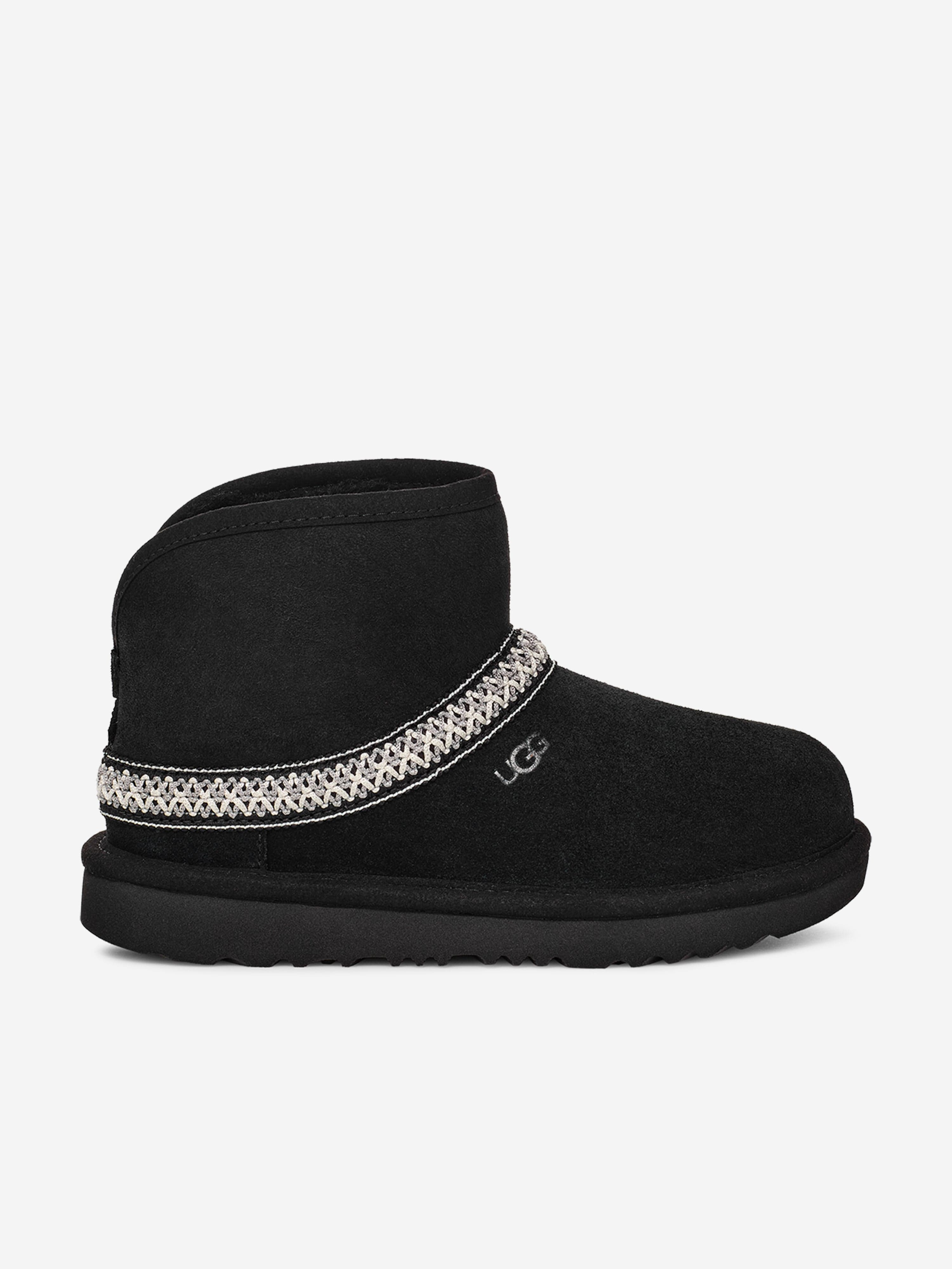 UGG UGG Kids Classic Mini Crescent Boots in Black Childsplay