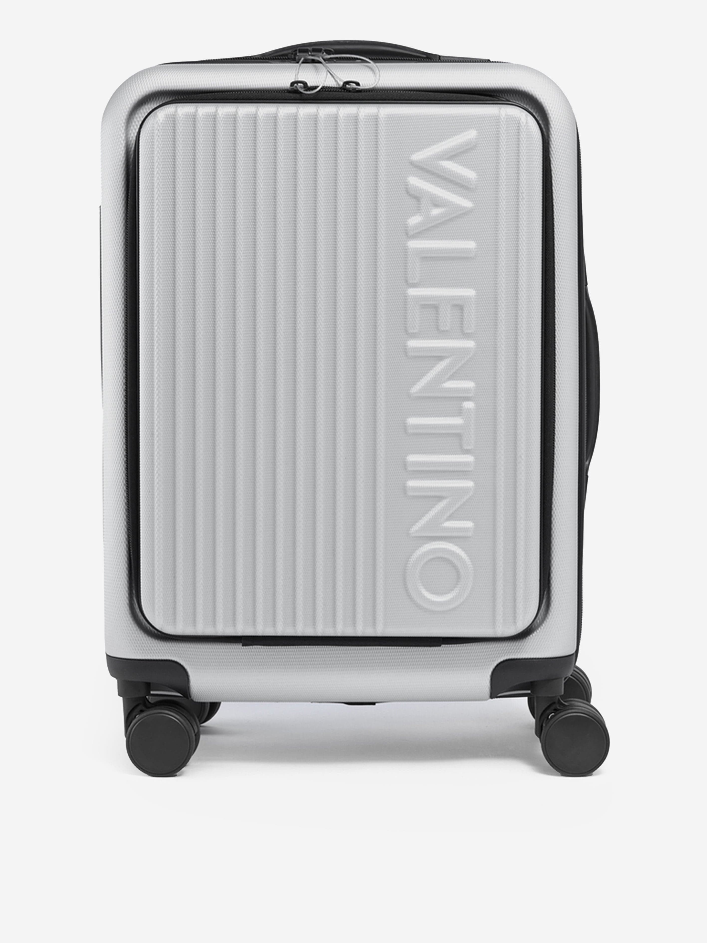 Valentino Explorer Small Size Carry On Suitcase in Silver (50cm)