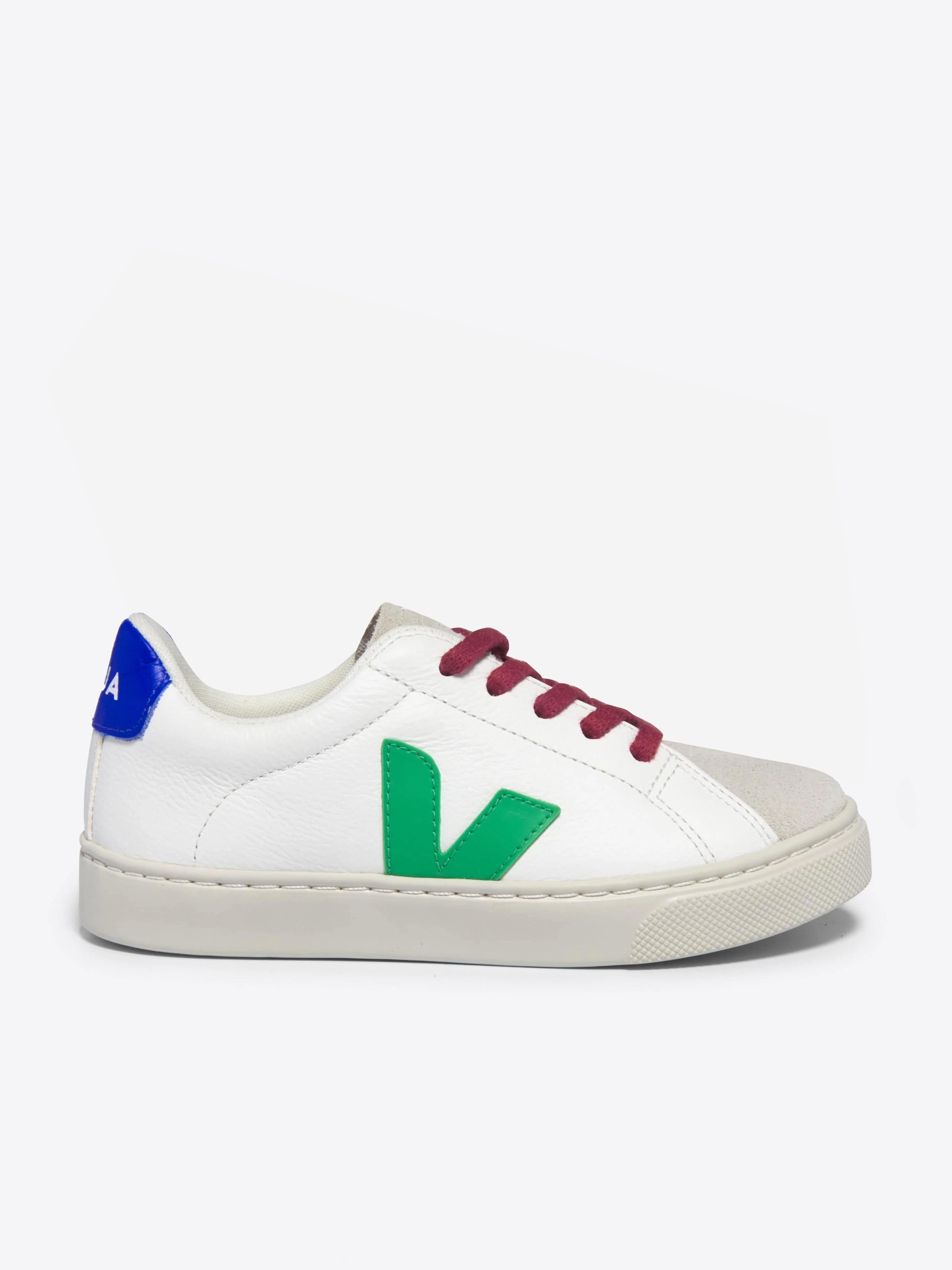 Kids Laces Leather Esplar Trainers in White