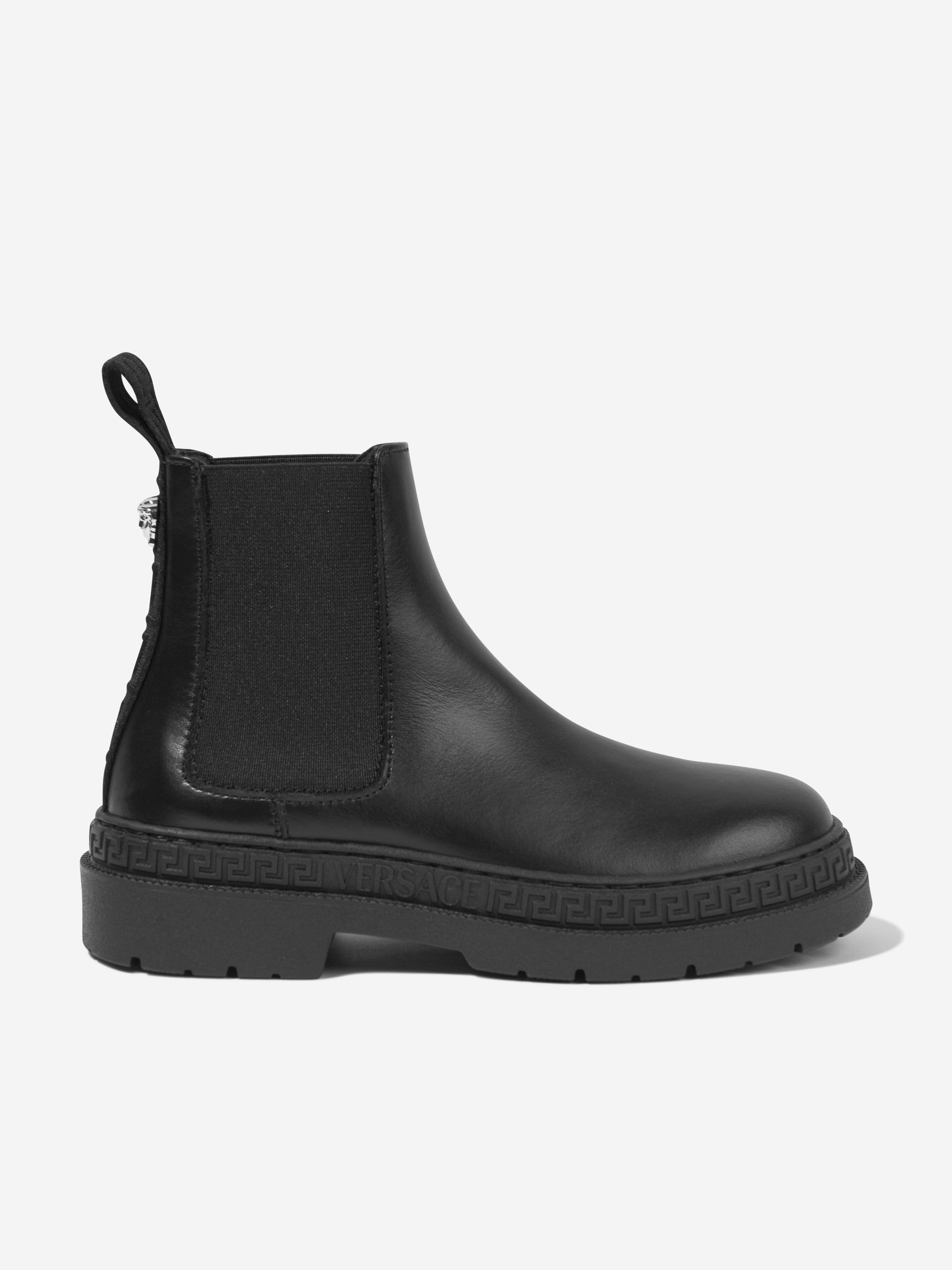 Kids Leather Chelsea Boots in Black