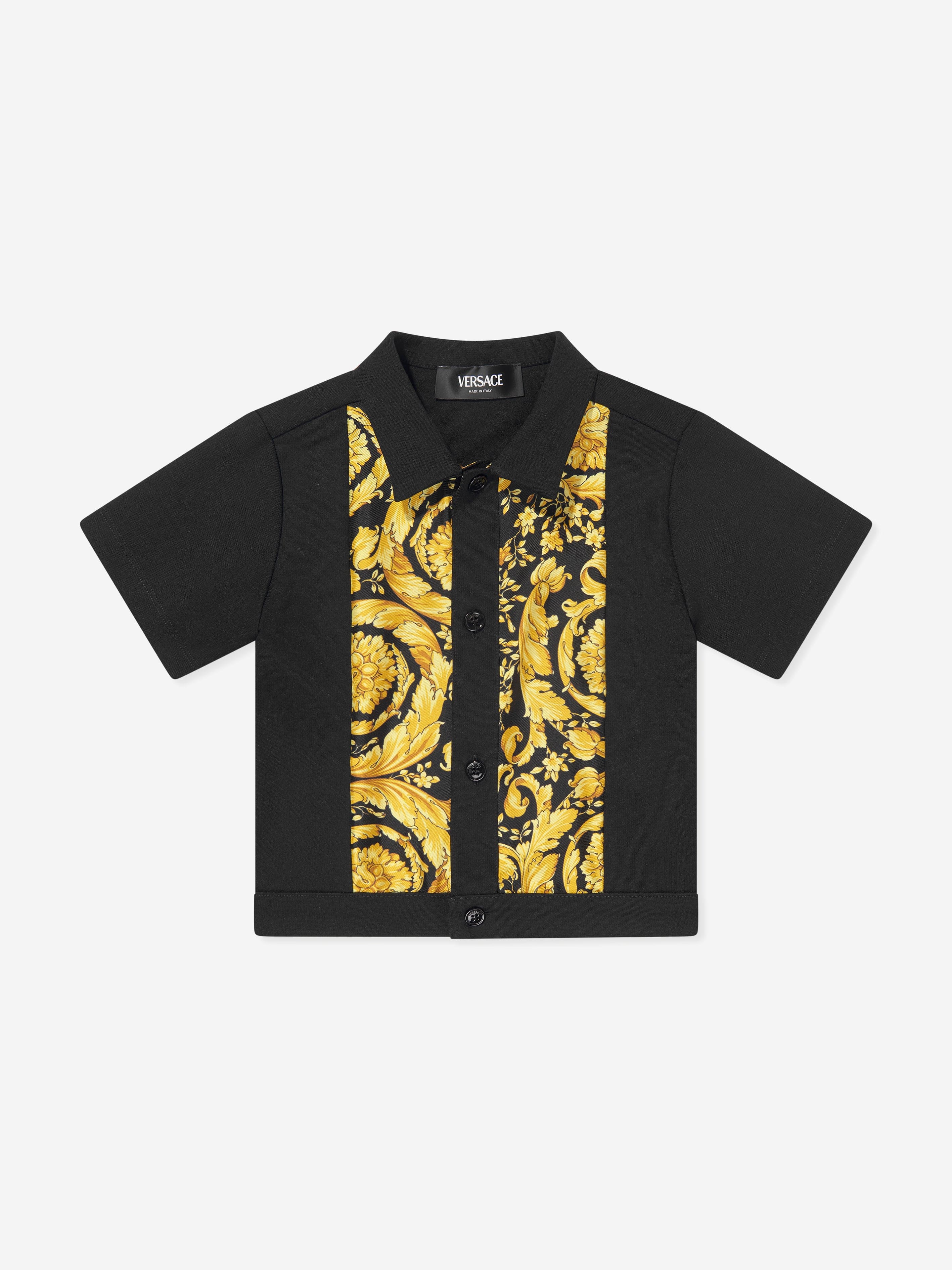 Versace Baby Boys Barocco Shirt in Black Childsplay Clothing