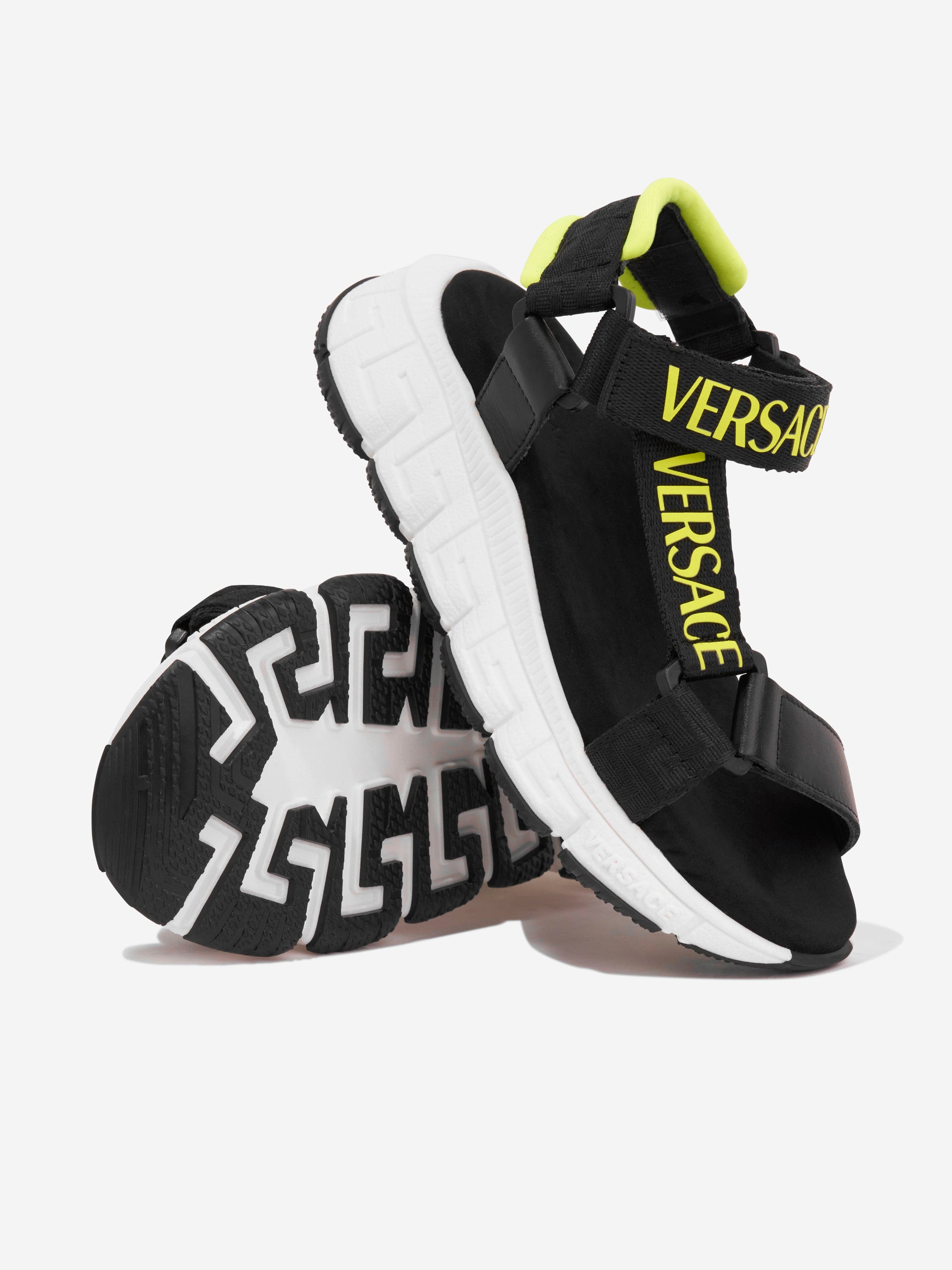 Versace logo strap sandals top