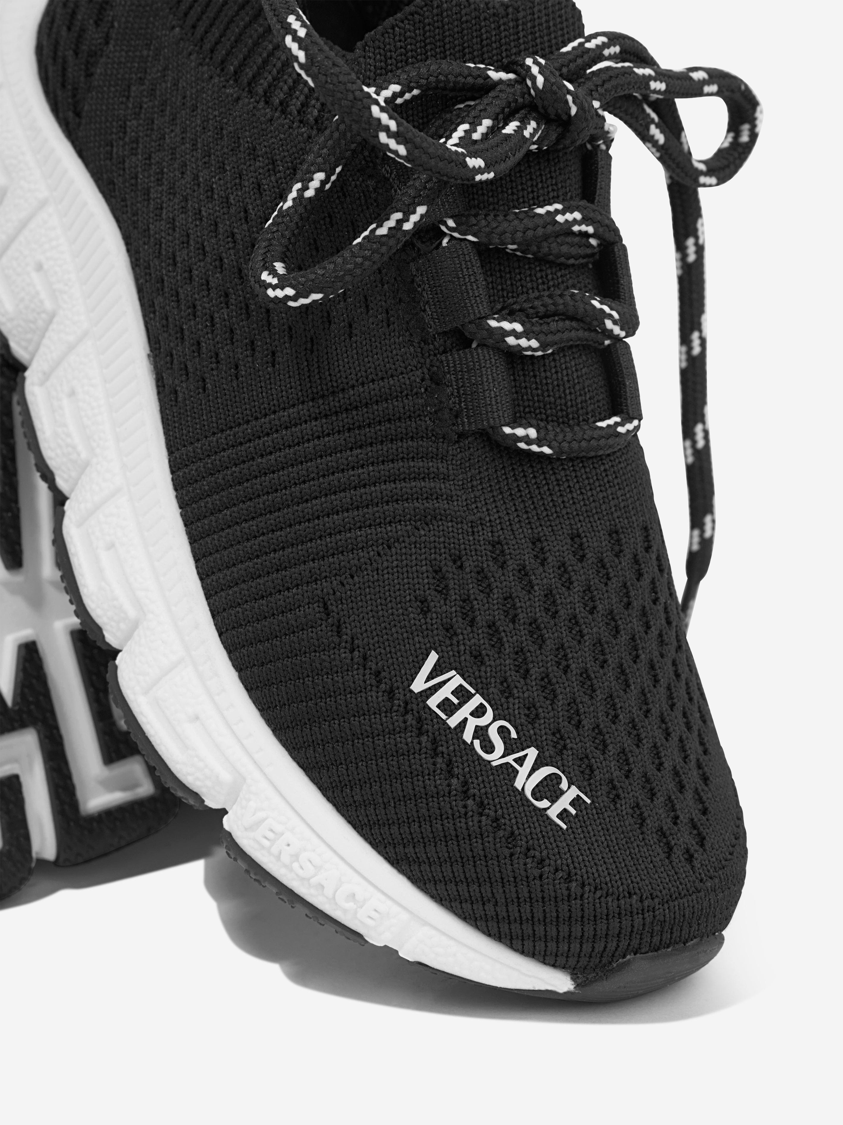 Versace Kids Trigreca Trainers in Black Childsplay Clothing