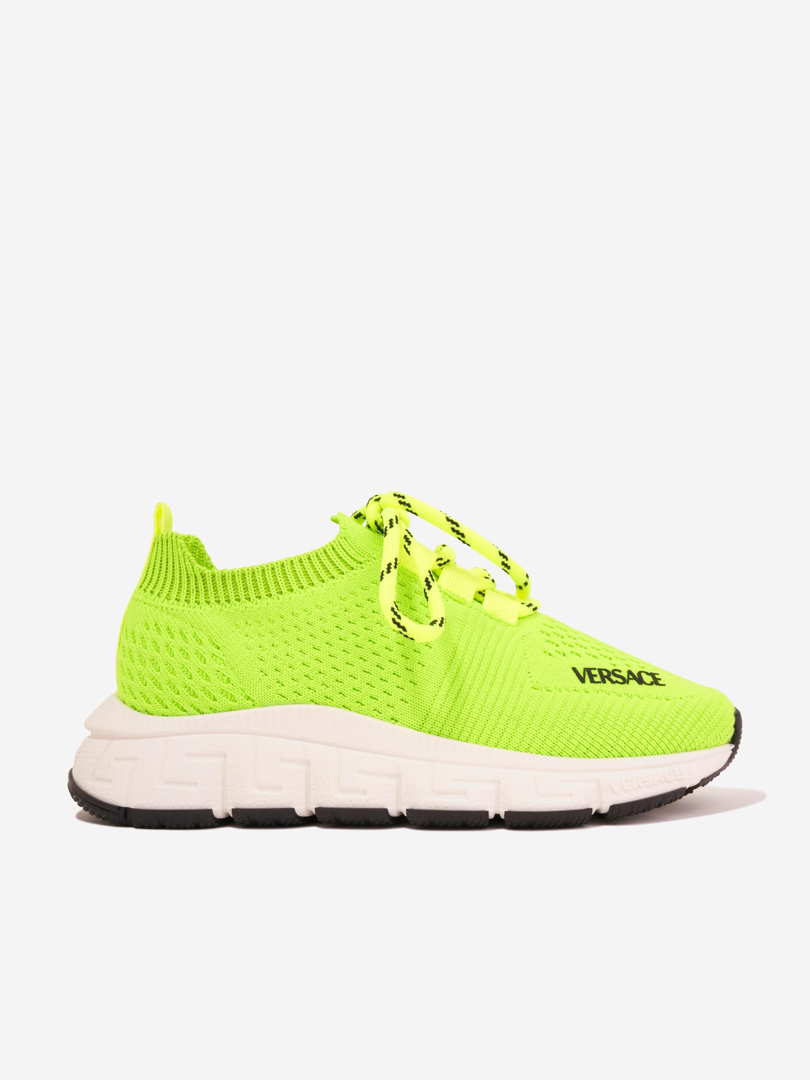 Kids Logo Slip On Trainers in Neon Yellow Childsplay Clothing