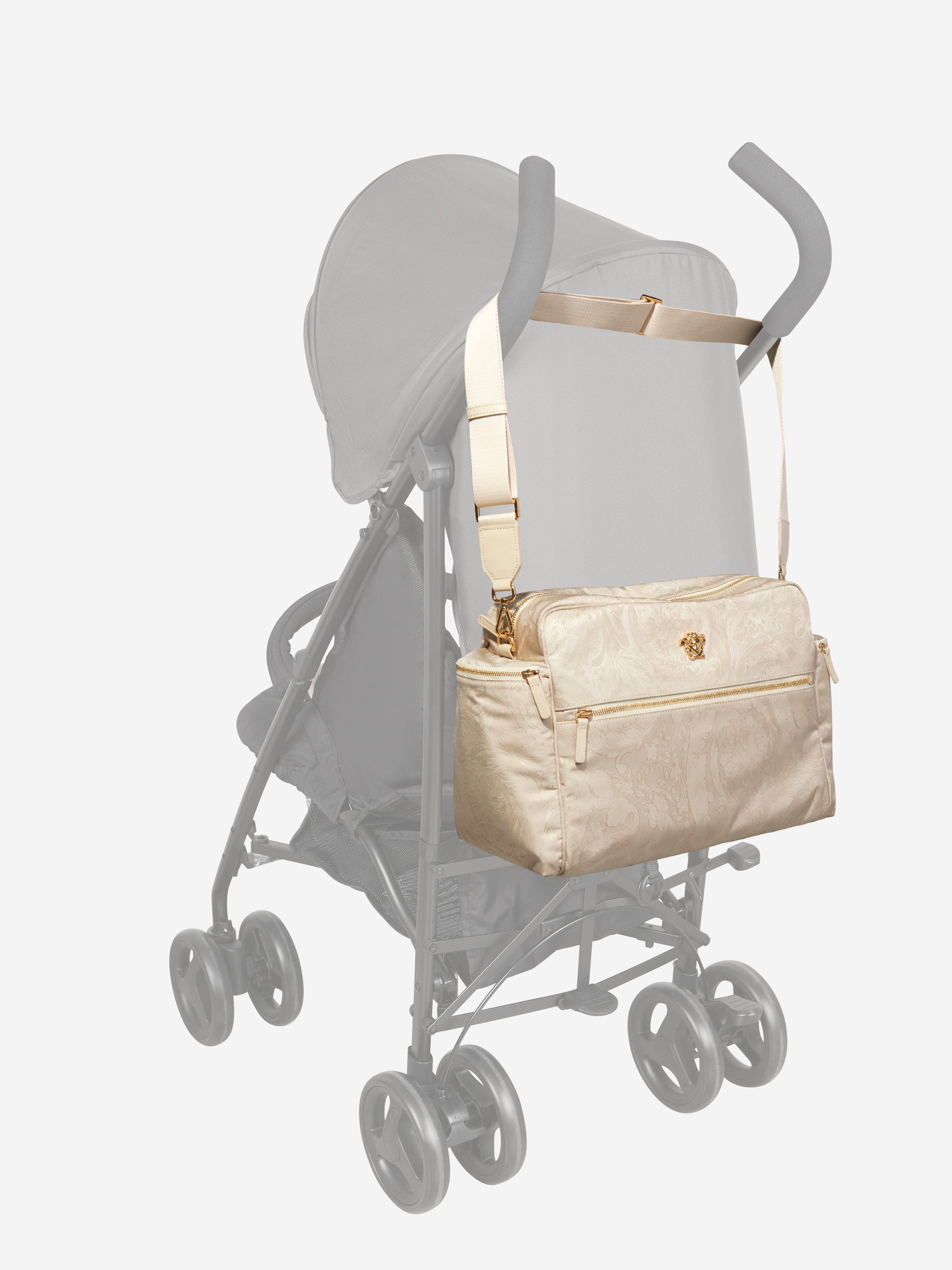Versace Versace Baby Barocco Logo Changing Bag in Beige (40cm