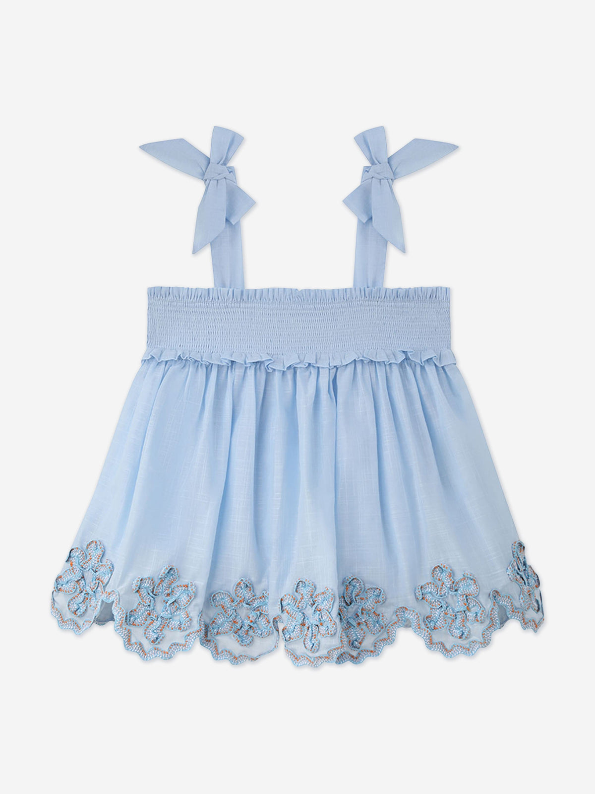Zimmermann Girls Cascadian Ric Rac Top in Blue | Childsplay Clothing UK