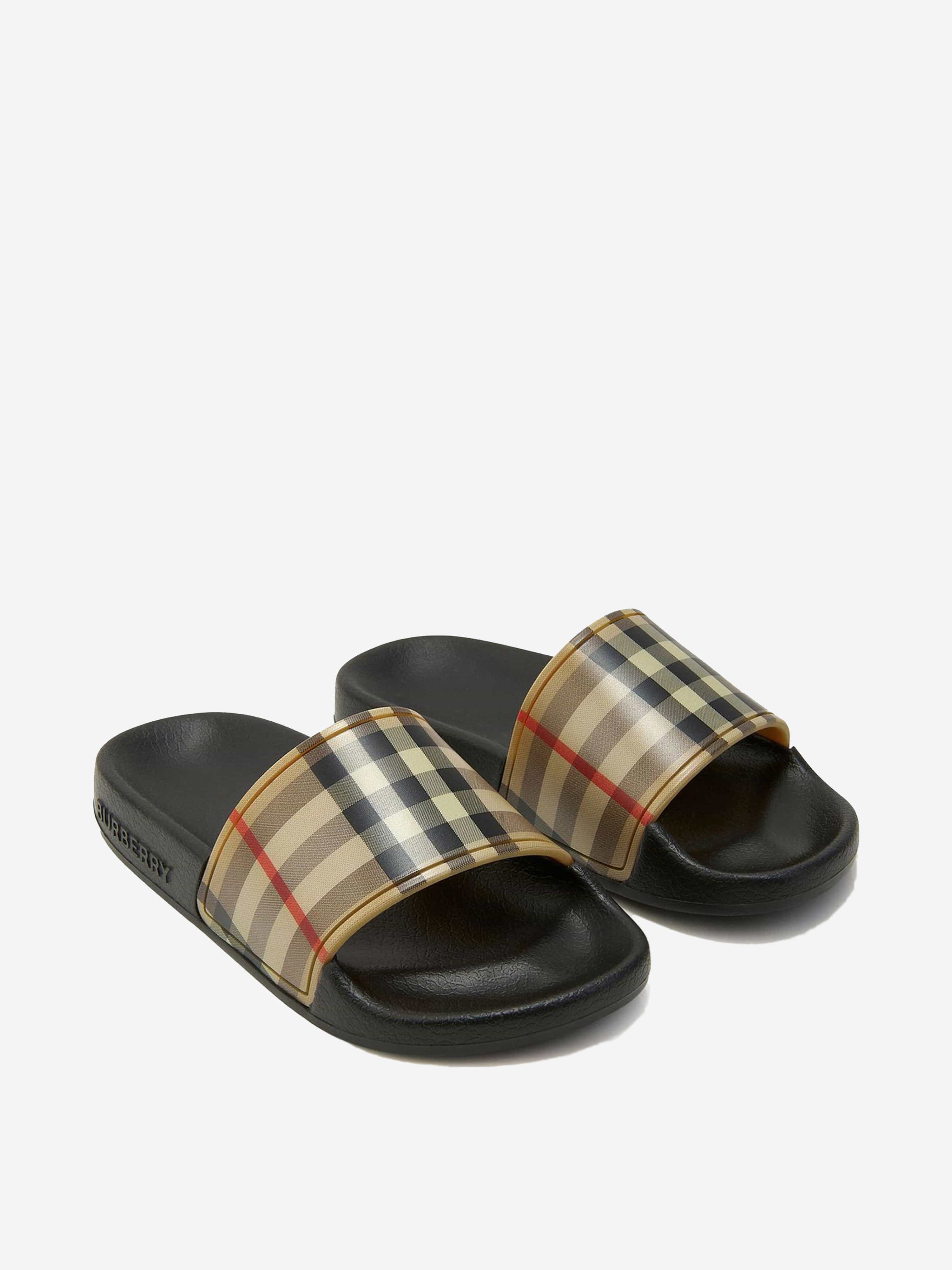 Kids burberry top sliders