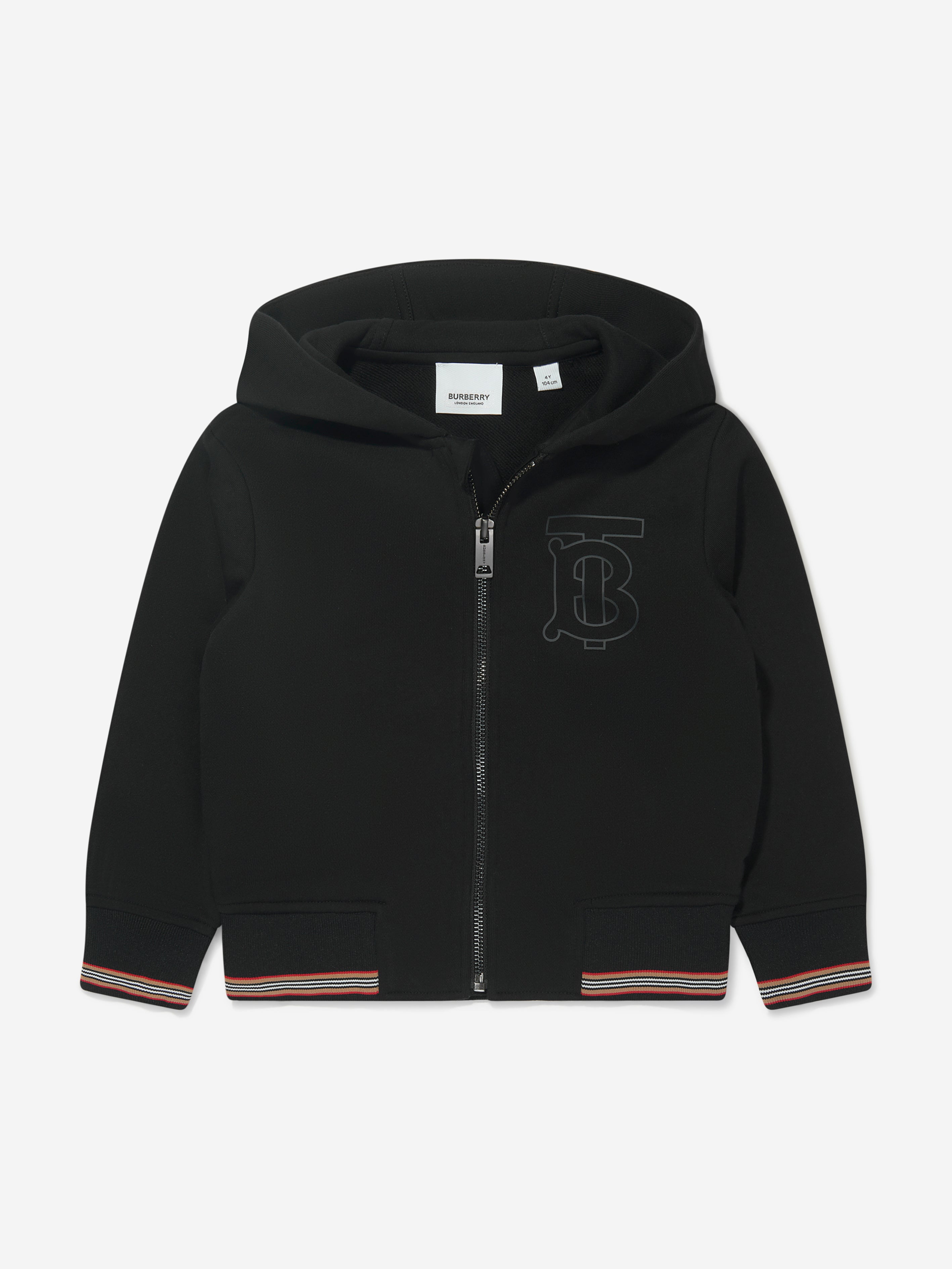 Burberry Kids Boys Logo Print Lester Zip Up Top Childsplay Clothing