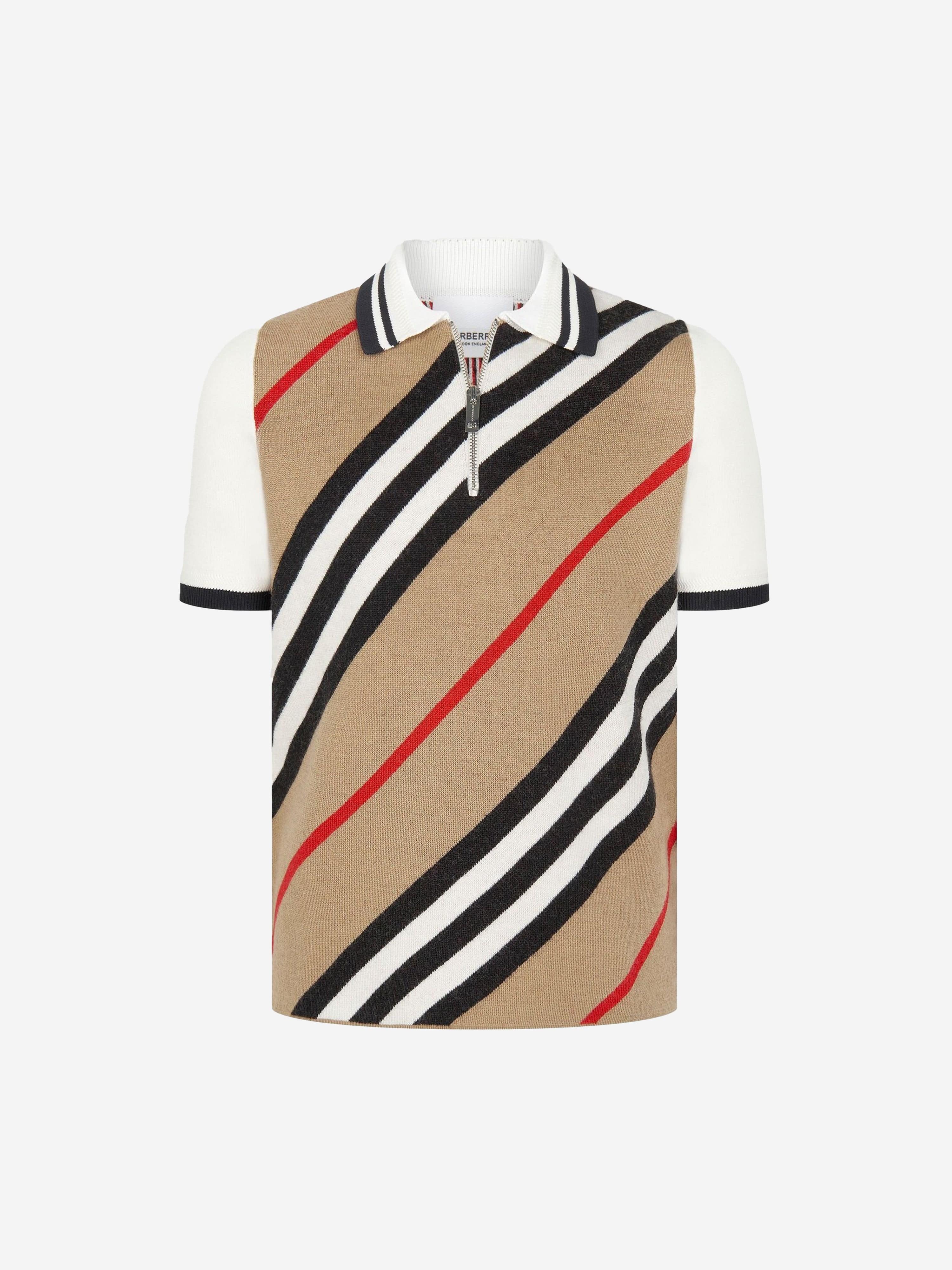 Burberry knitted polo deals