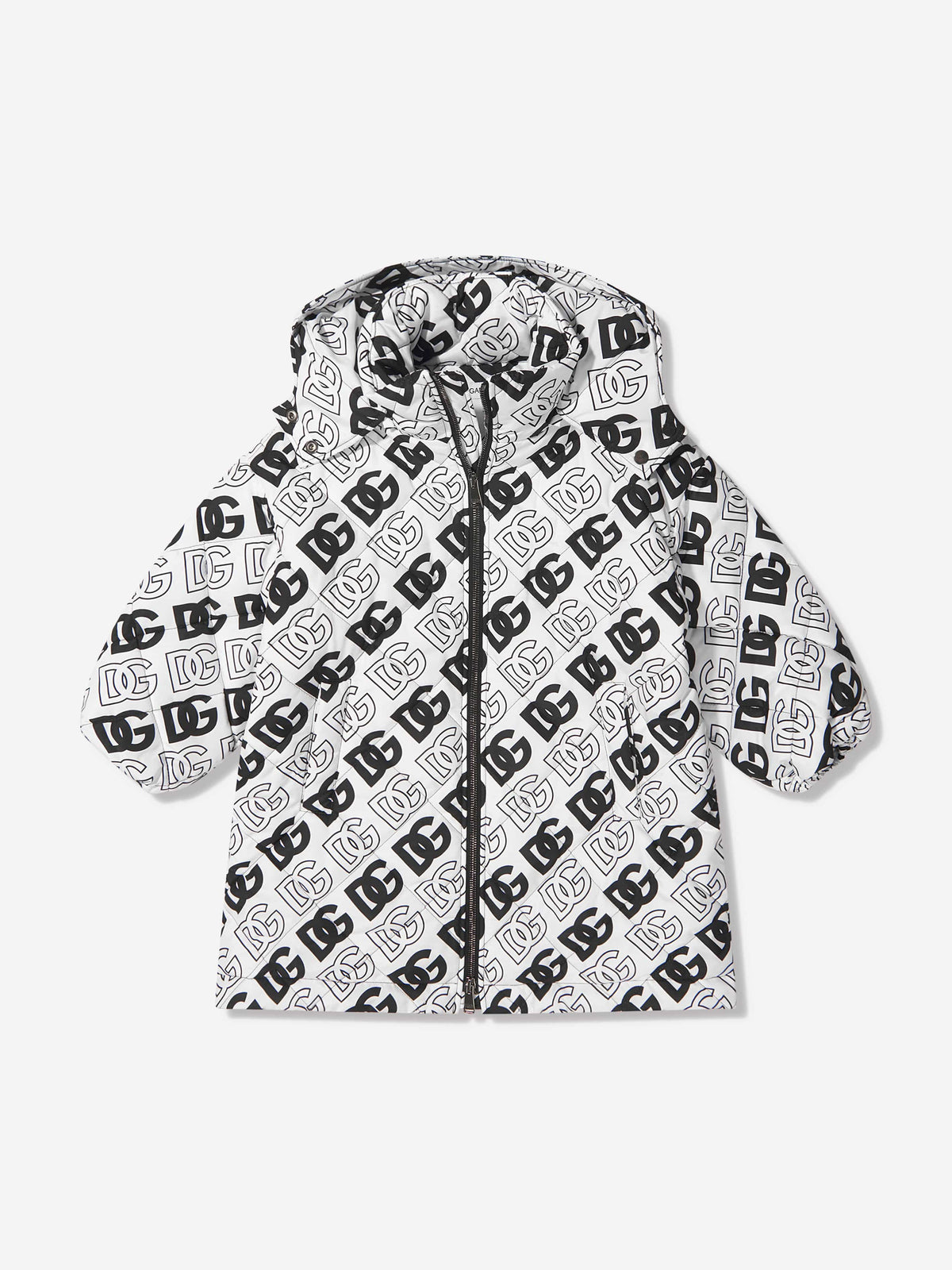 &amp All Over Logo Print Hooded Jacket