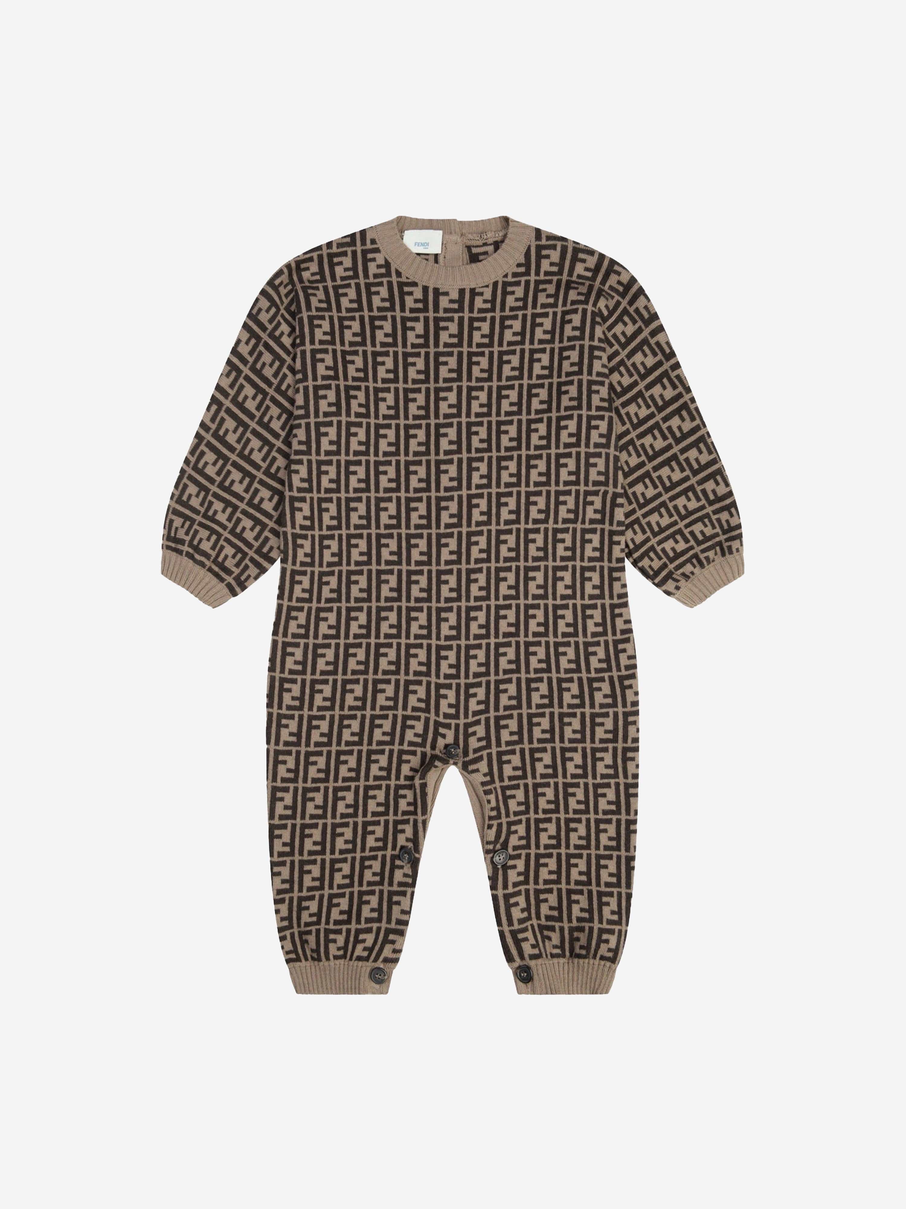 Fendi Kids brown Monogram Pram