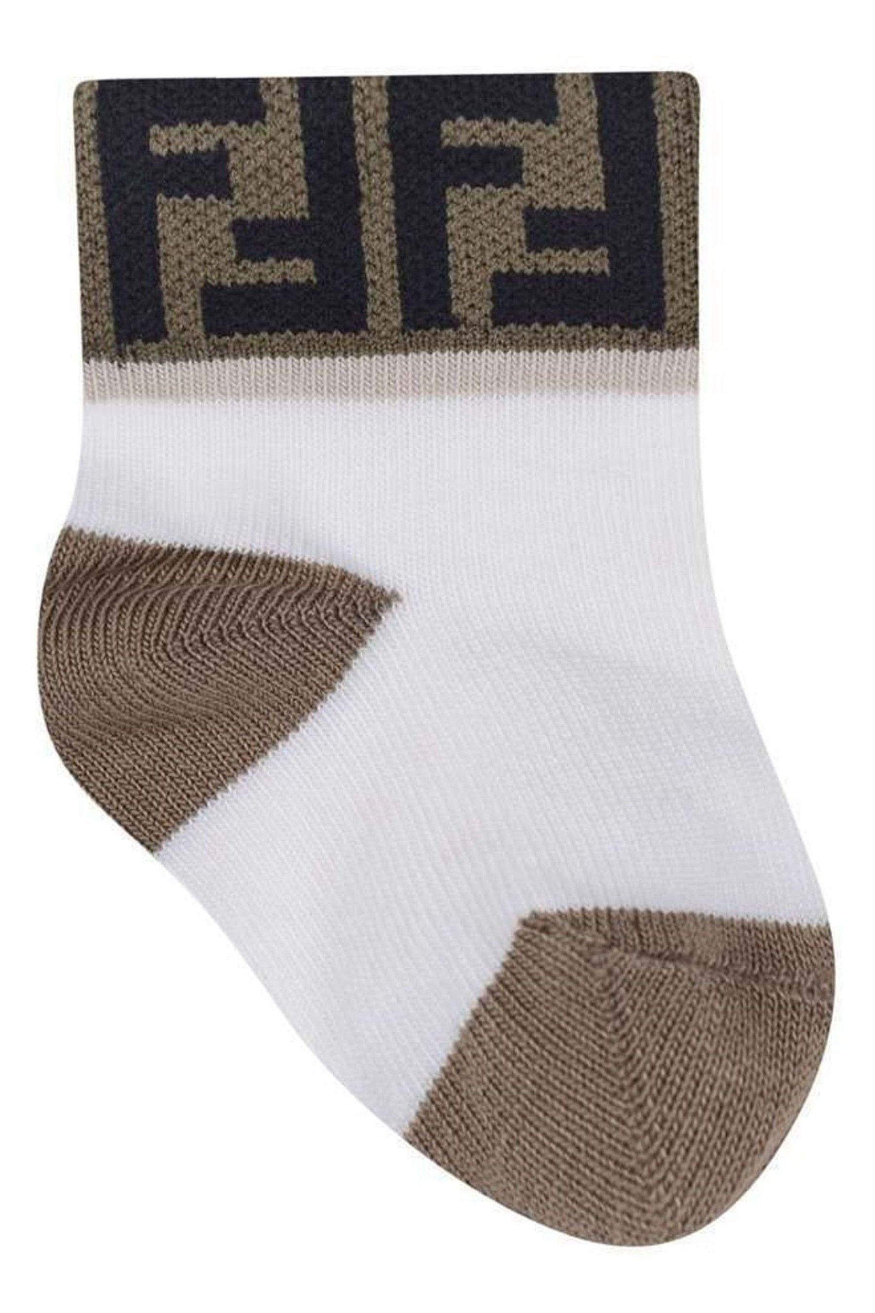 Baby Boys Cotton Logo Trim Socks 7 Pack in Multicolour
