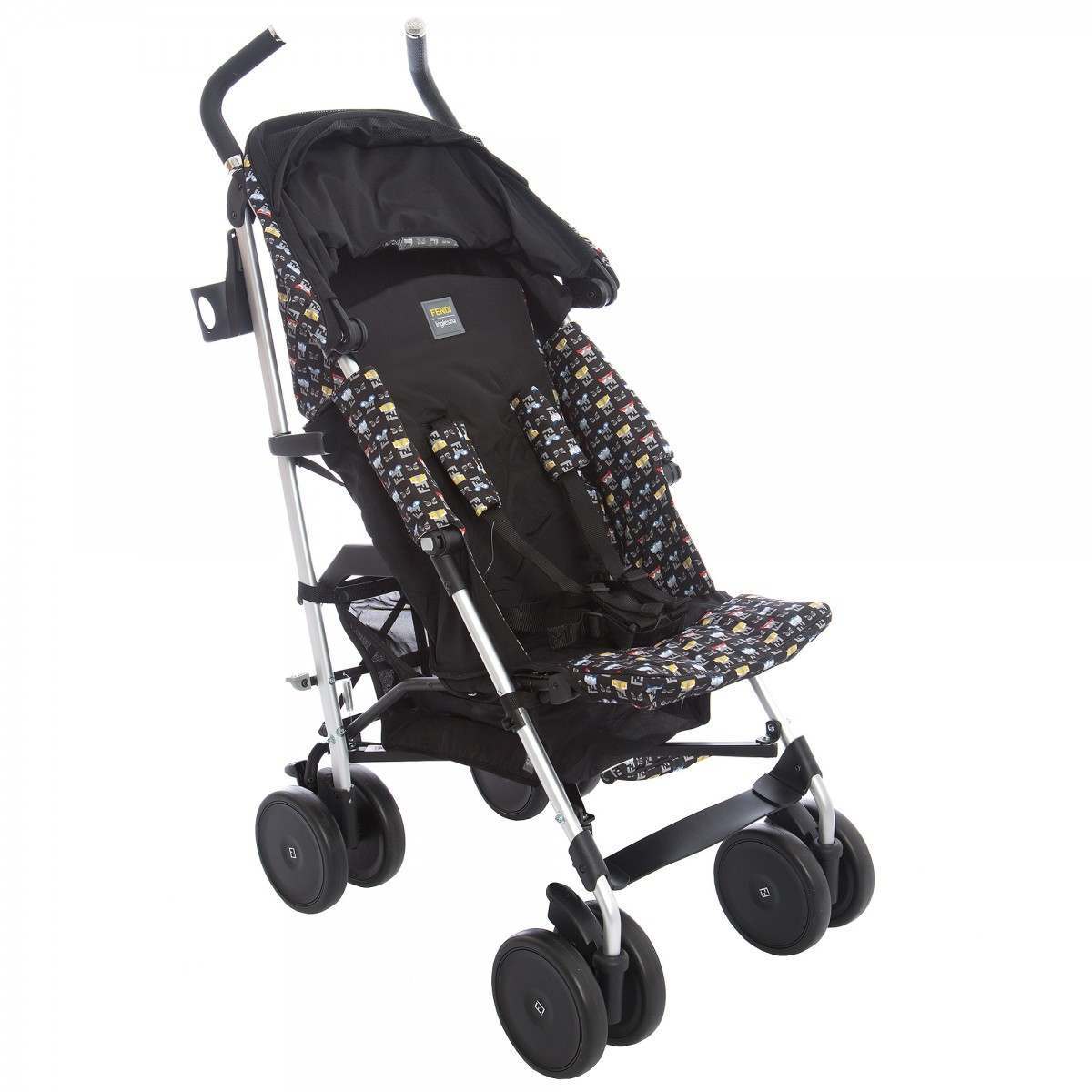 Fendi Kids Fendi Black Monster Logo Stroller Childsplay Clothing