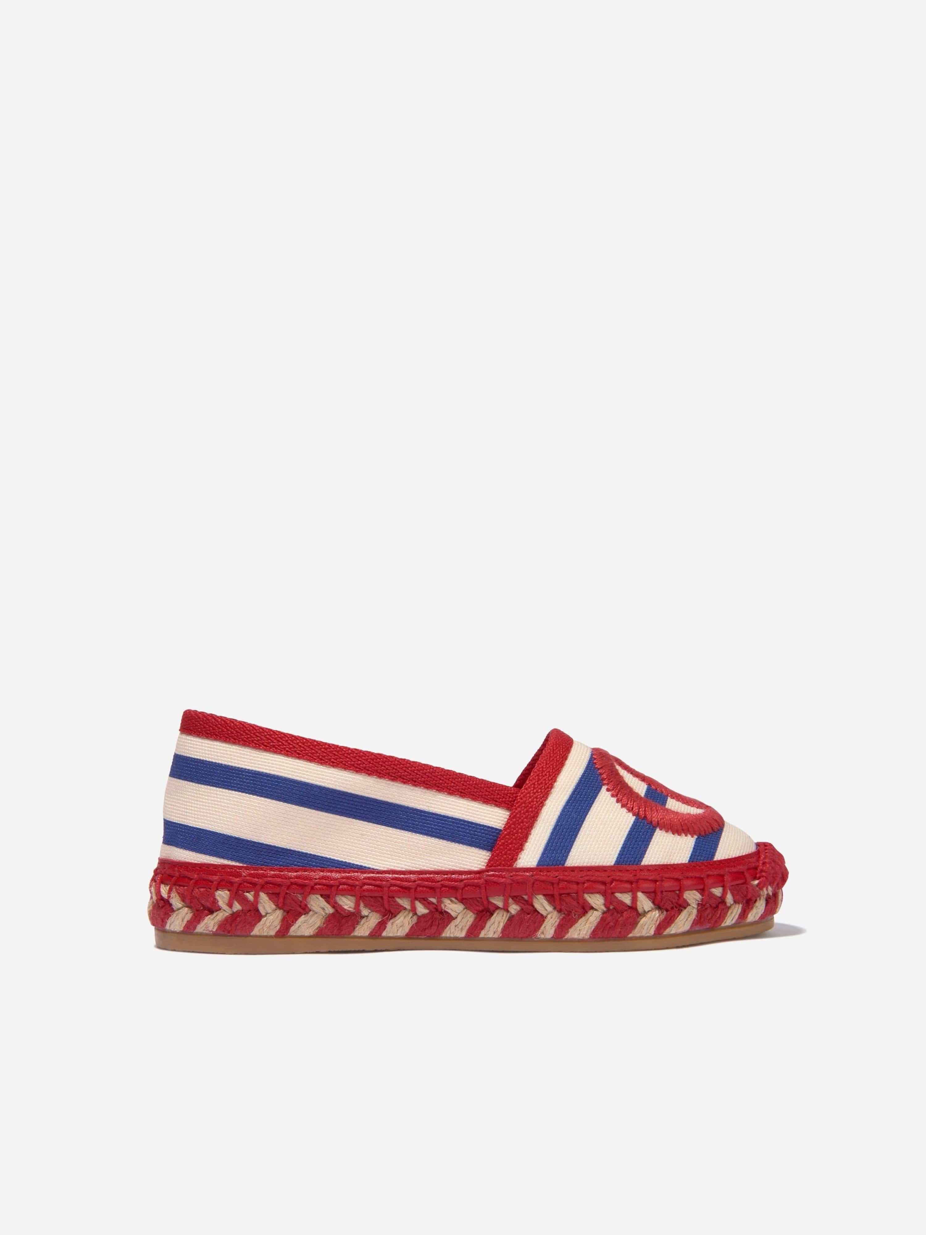 Gucci Kids Girls Striped GG Espadrilles Childsplay Clothing