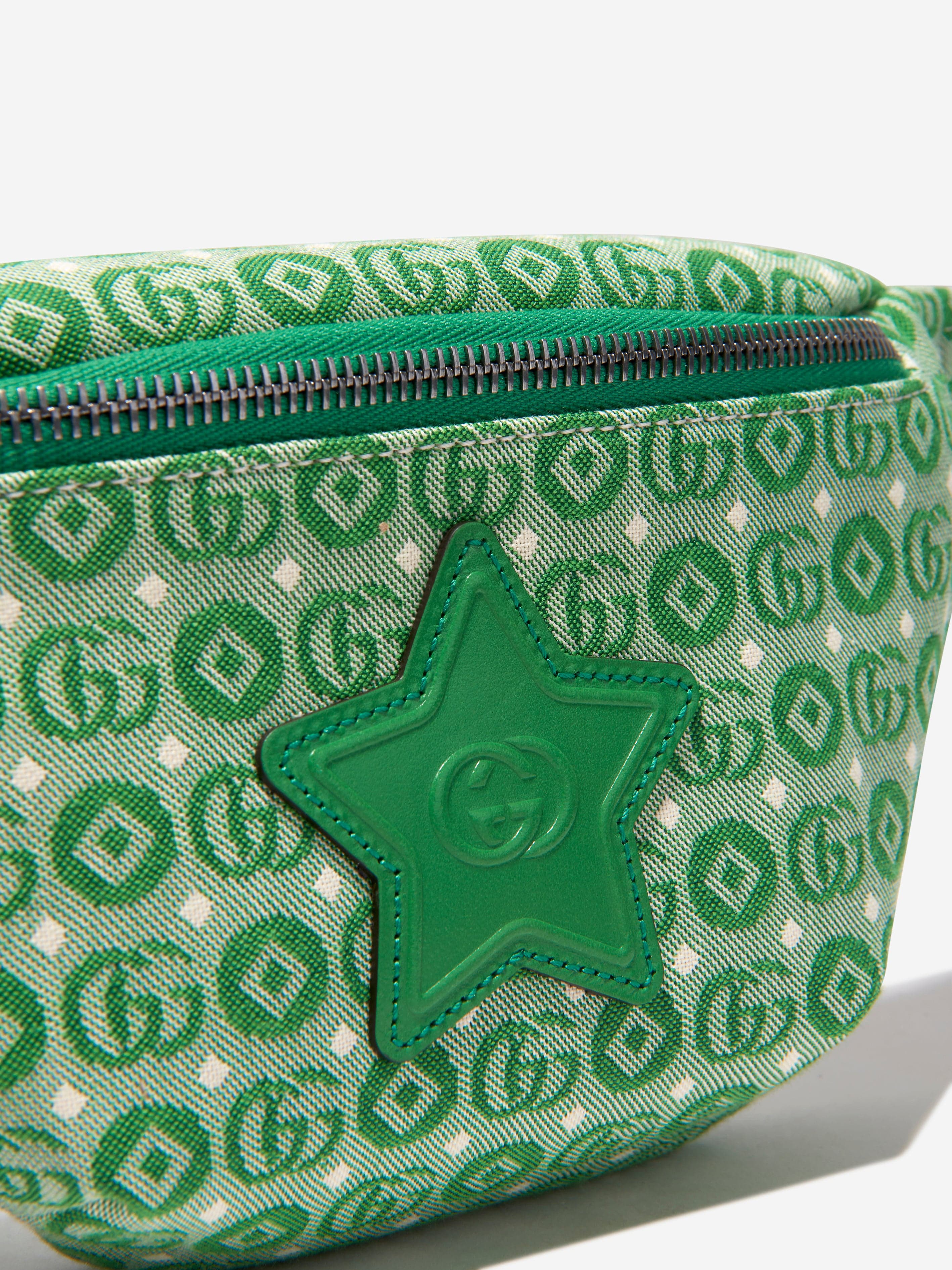 Gucci Kids GG Star Belt Bag in Green