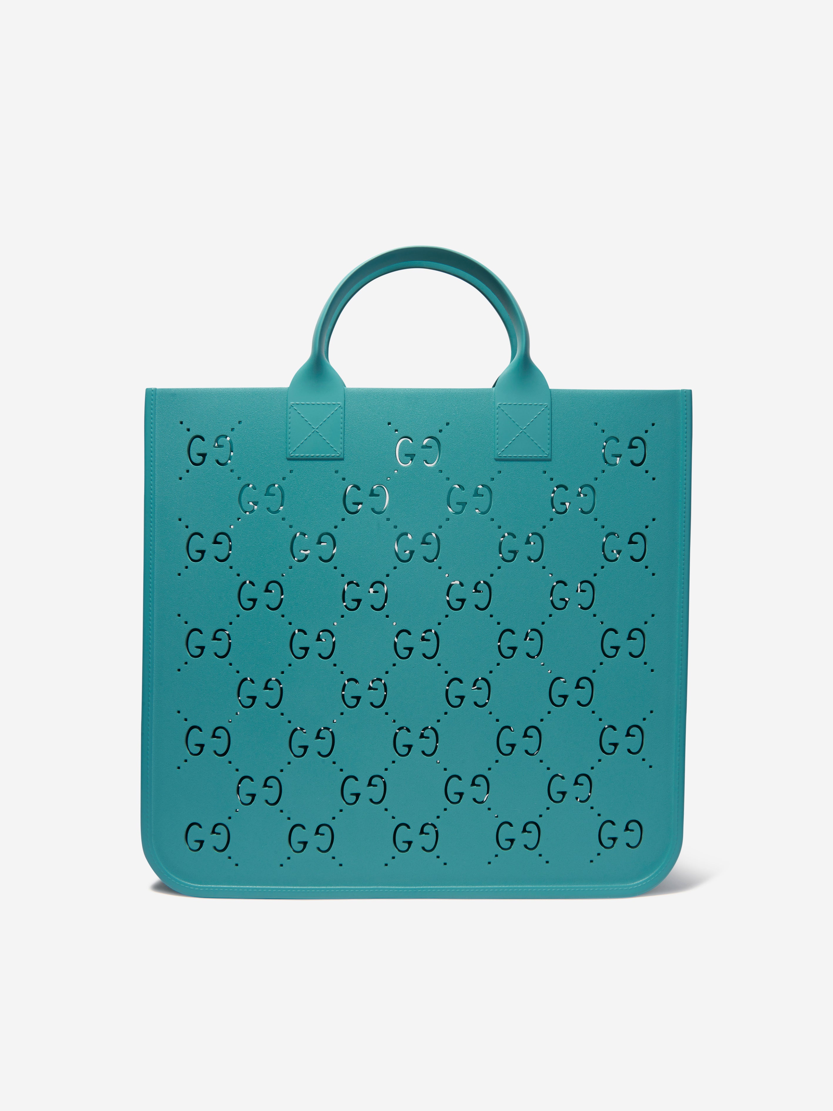 Gucci Kids Girls GG Rubber Tote Bag in One Size Blue