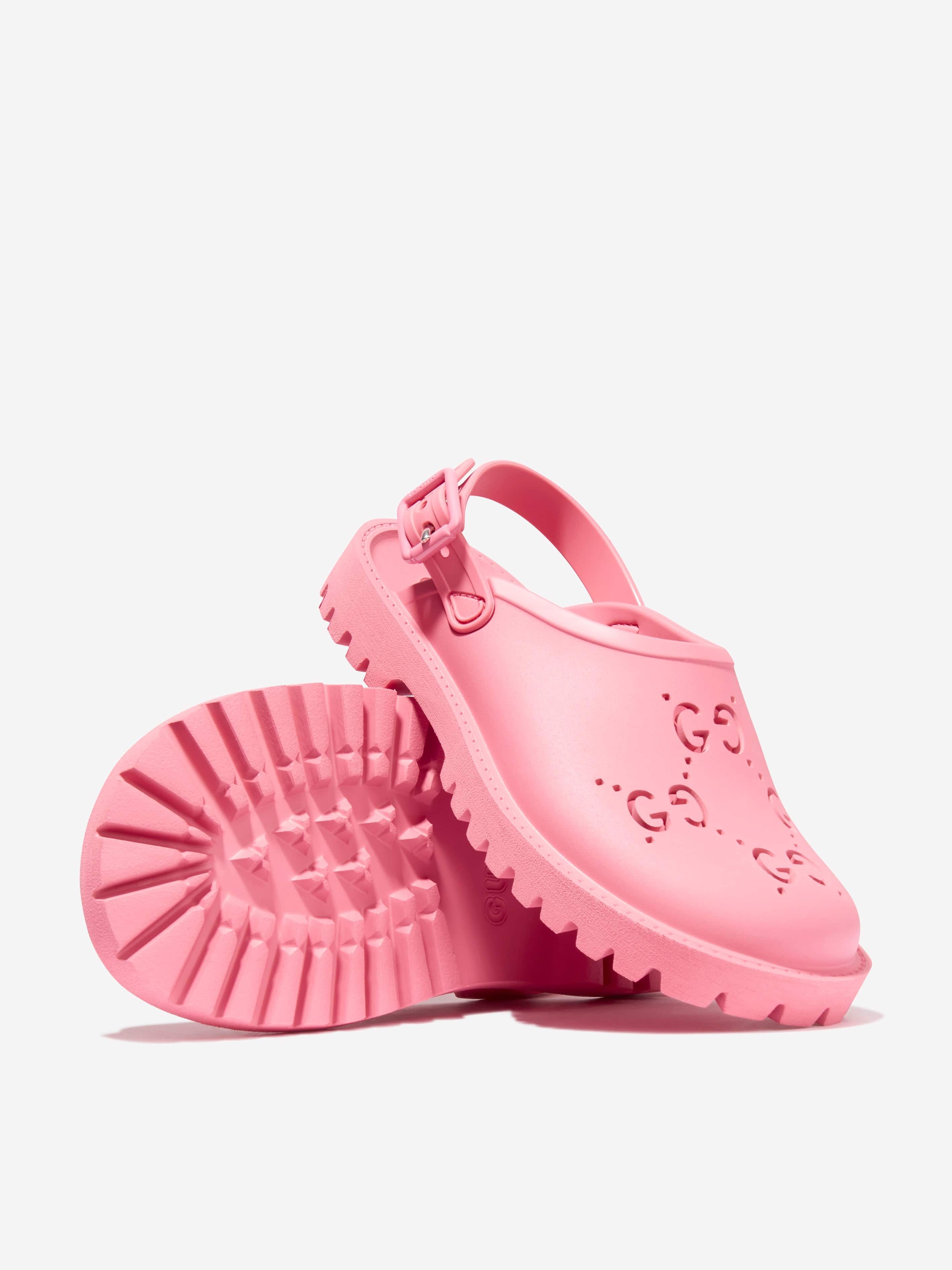 Pink rubber 2025 sandals