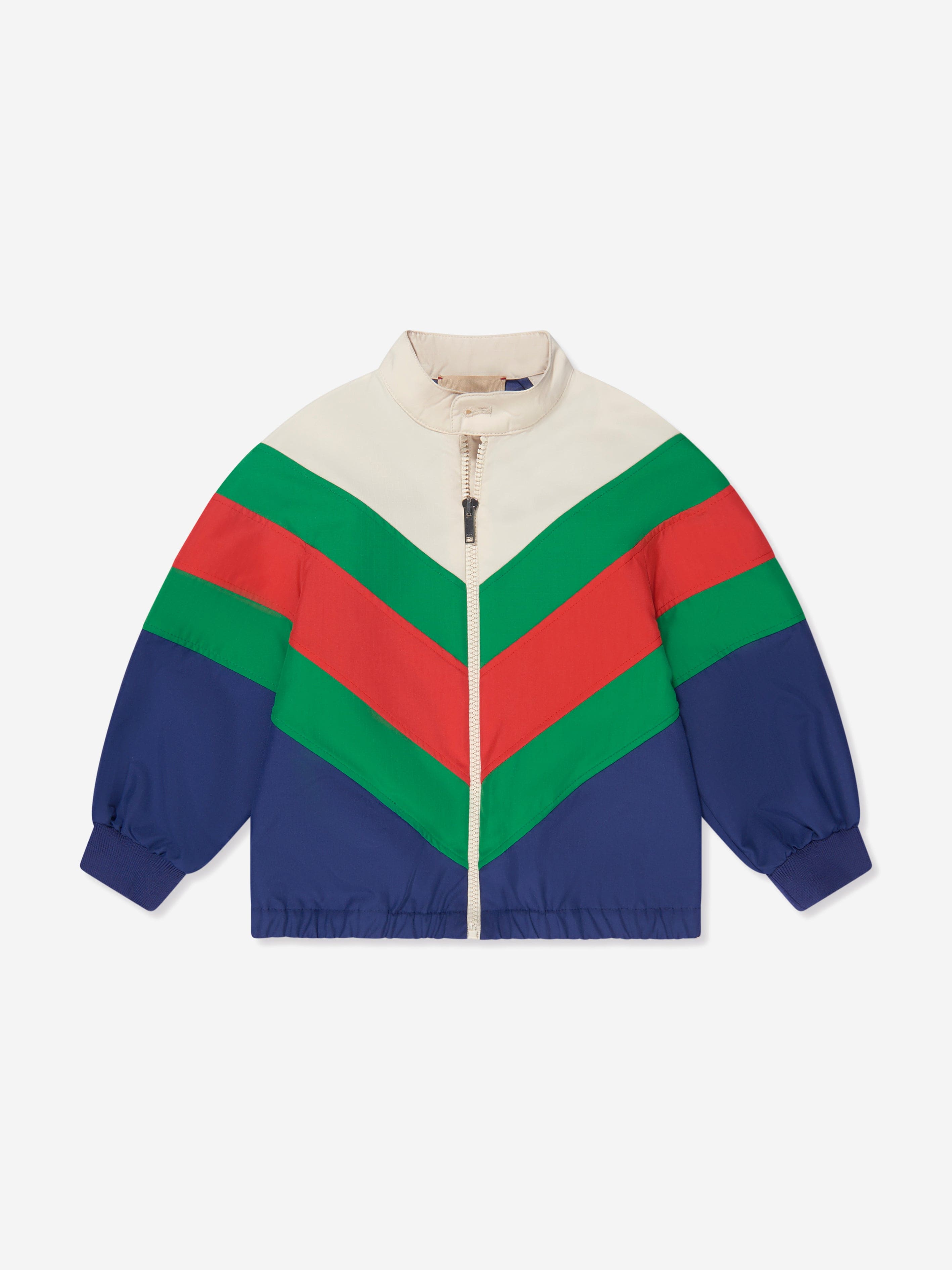 Gucci Girls Chevron Zip Up Jacket in Multicolour Childsplay Clothing