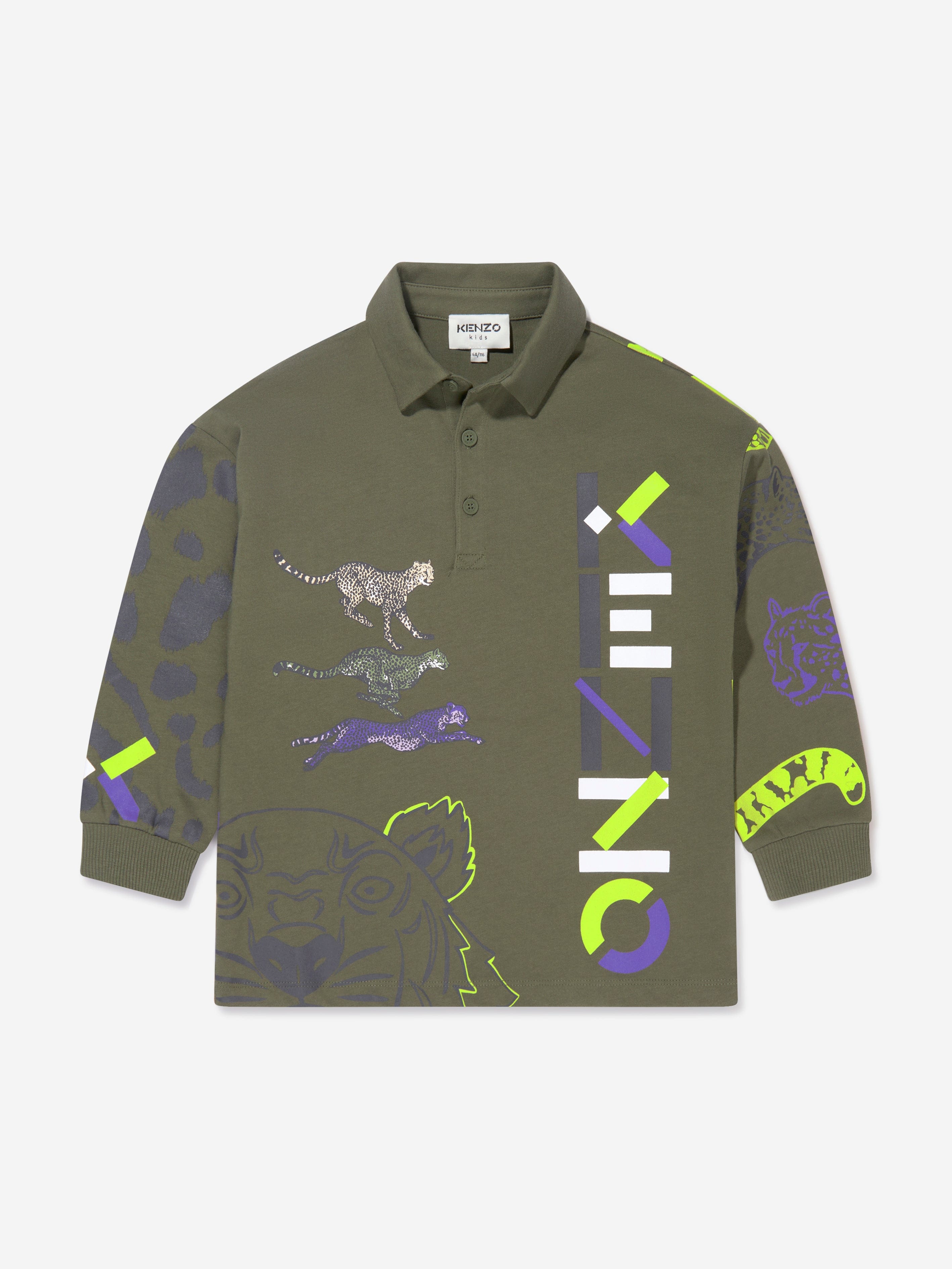 KENZO KIDS Boys Iconics Long Sleeve Polo Shirt Childsplay Clothing