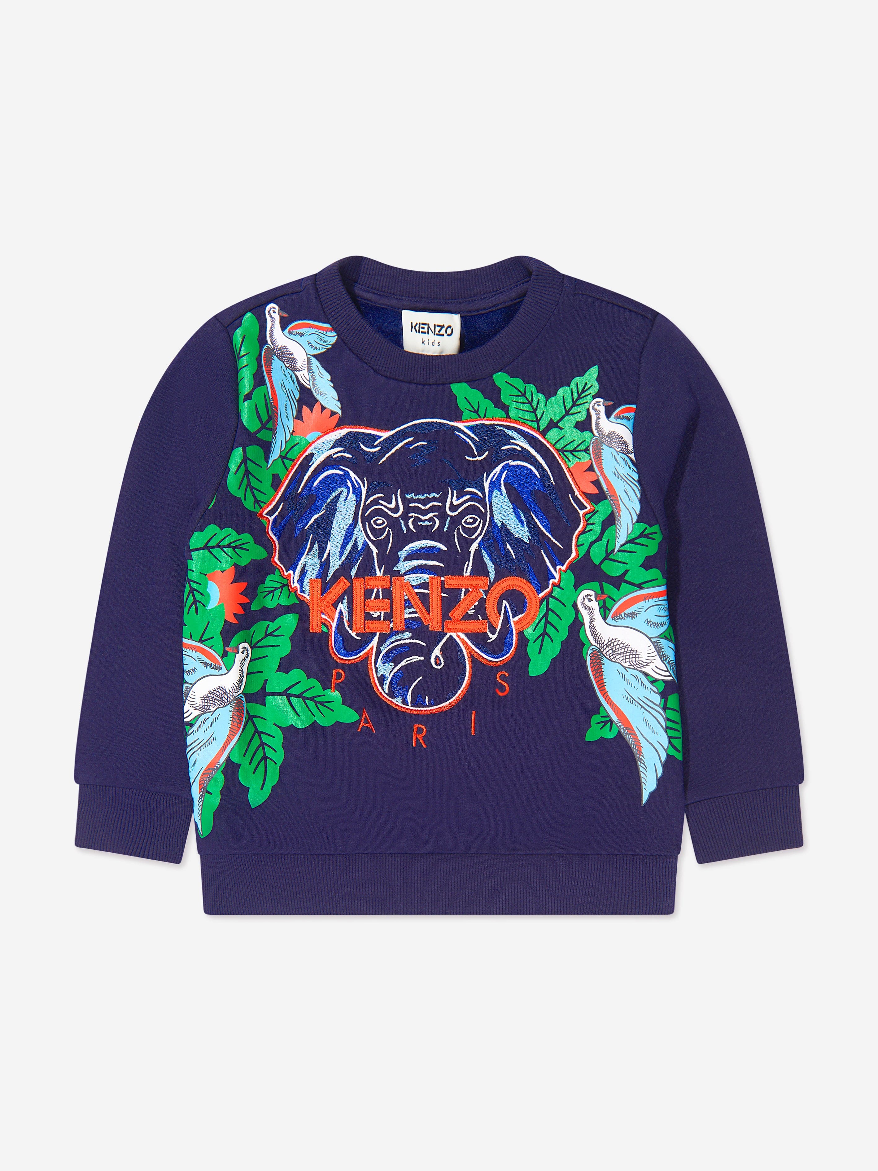 KENZO KIDS Boys Embroidered Elephant Sweatshirt Childsplay