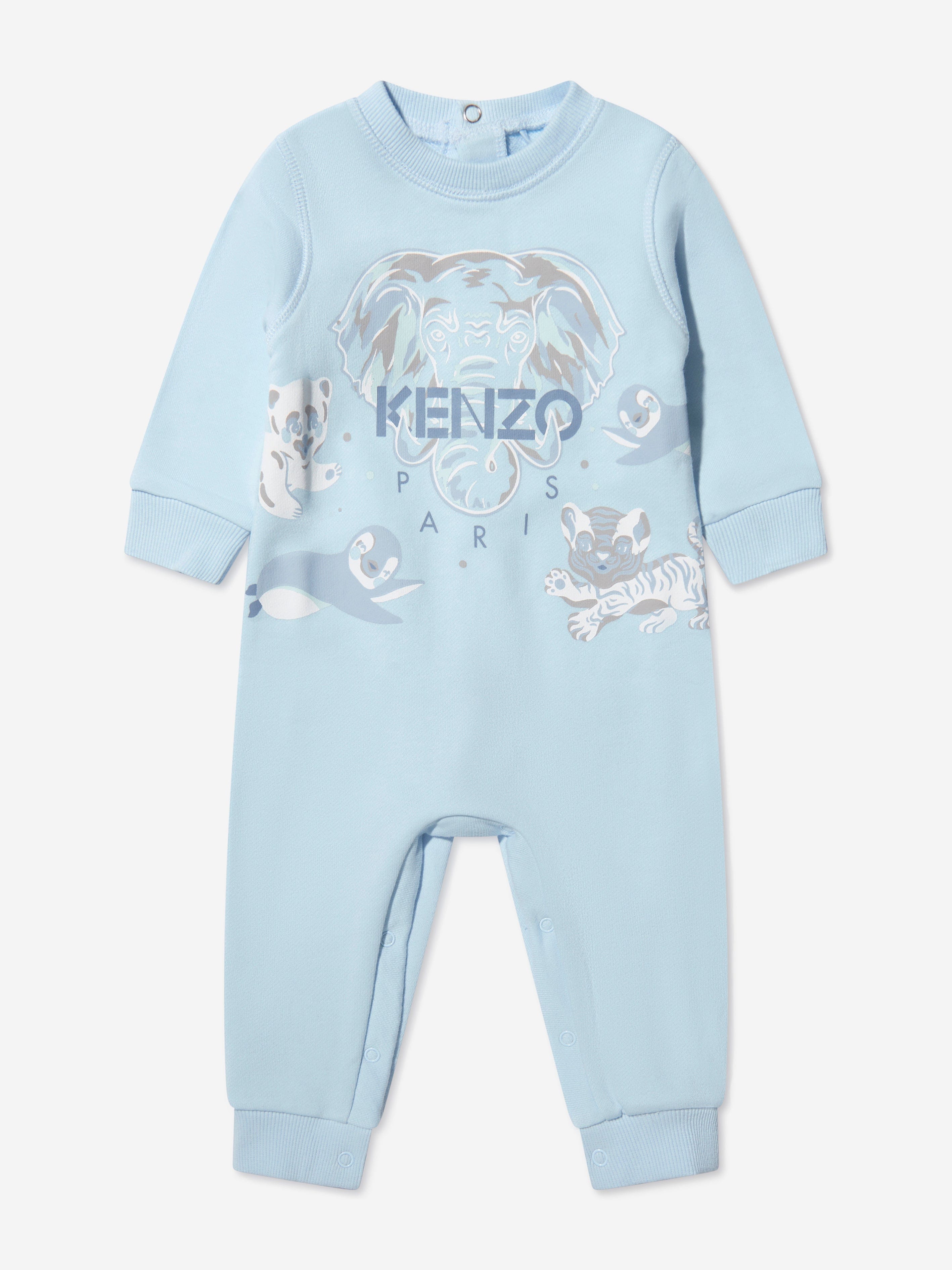 KENZO Baby Boys Organic Cotton Elephant Romper