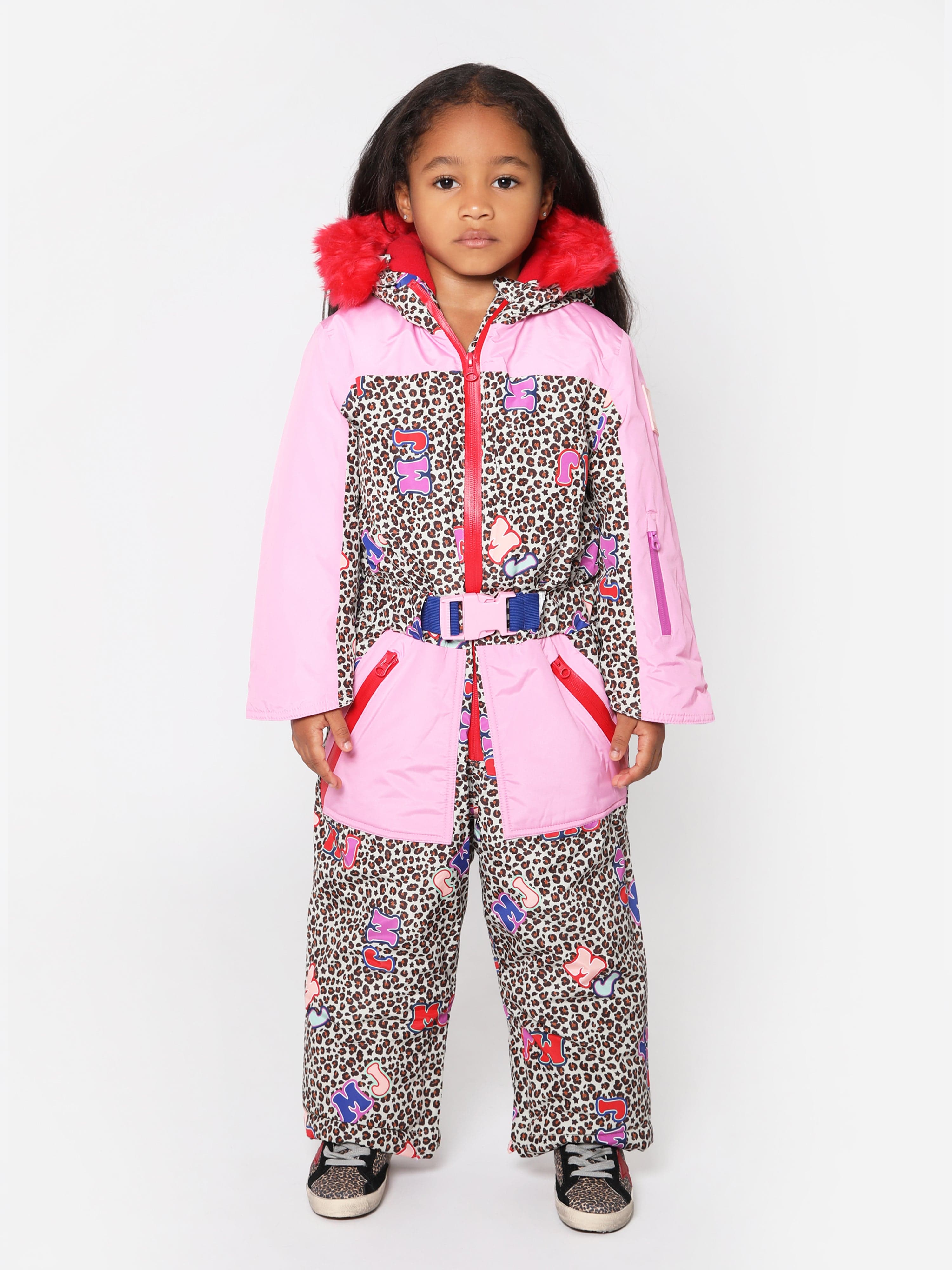 Girls Cheetah Print Snowsuit