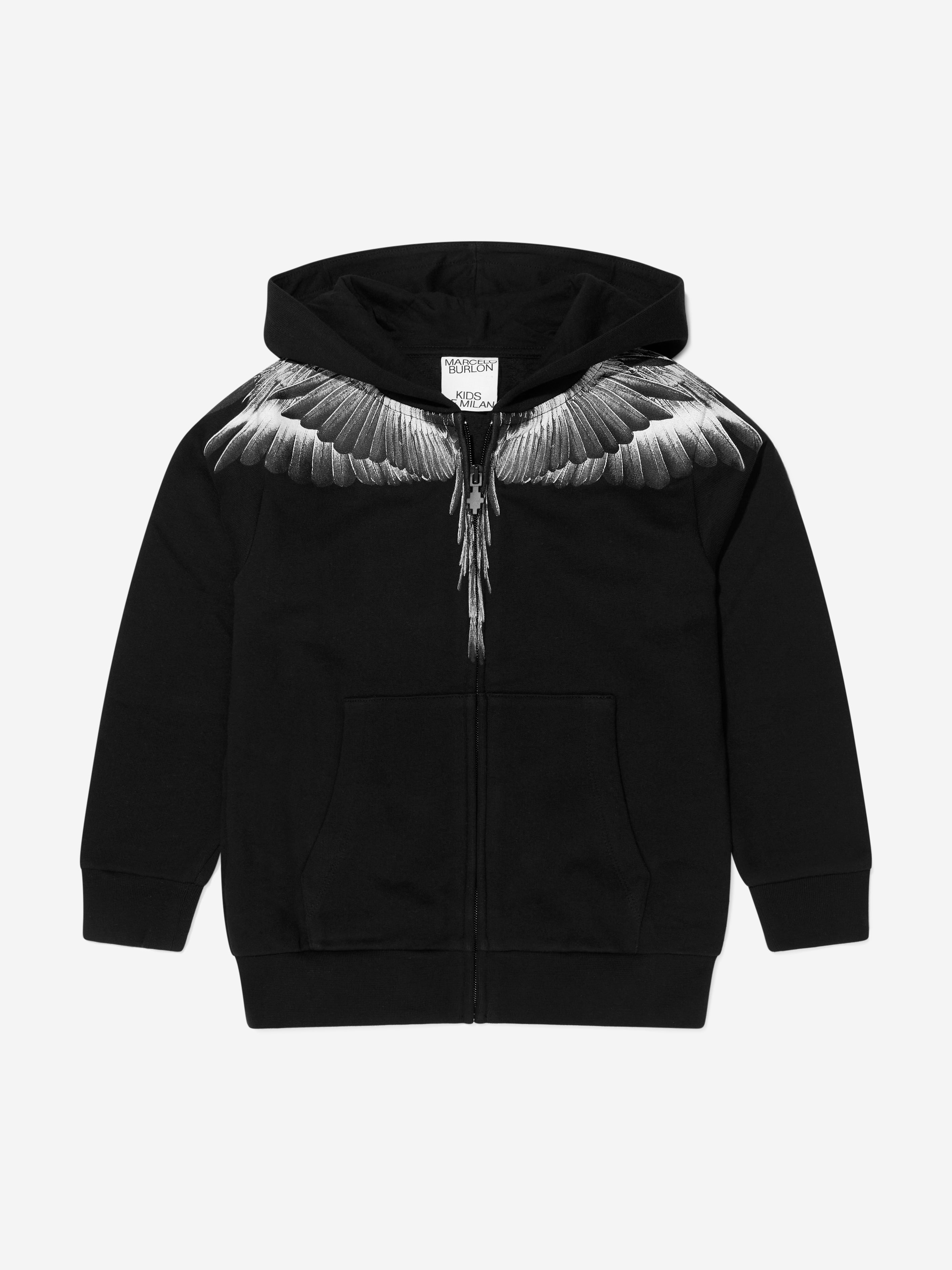 Marcelo burlon hoodie on sale black and white