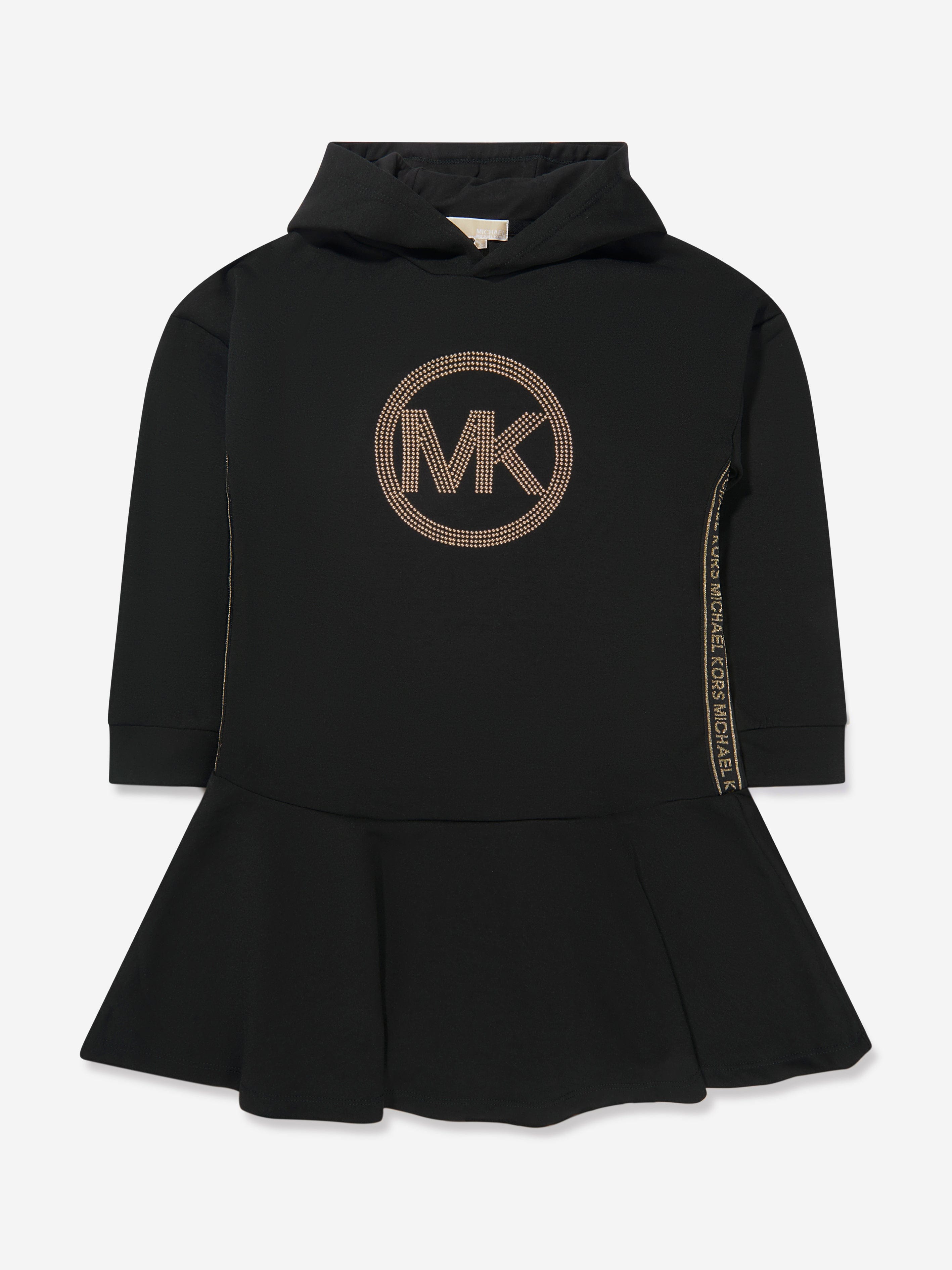 Michael Kors Girls Diamante Logo Hooded Dress Childsplay Clothing