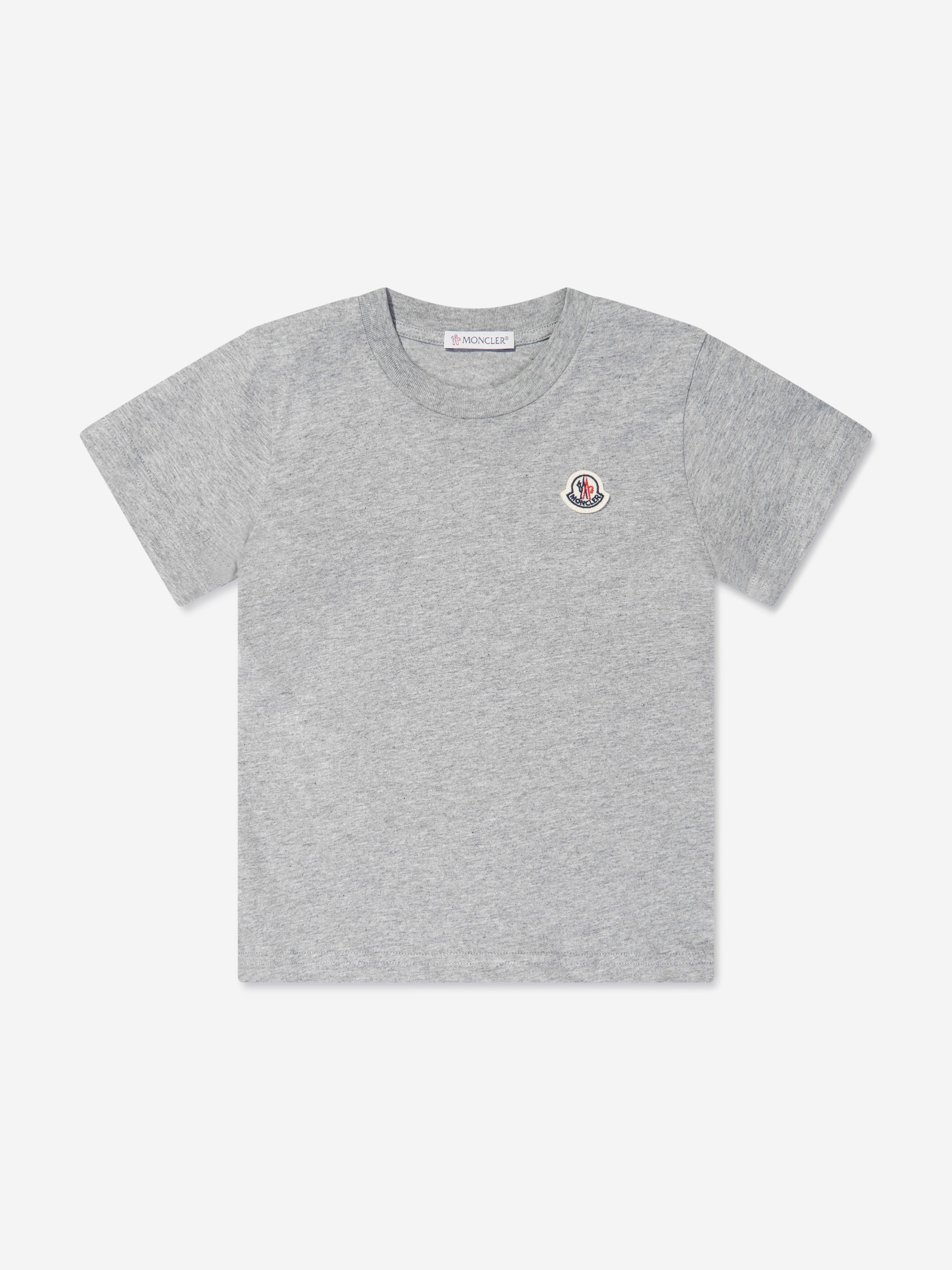 Moncler Enfant Kids Logo T-Shirt in Grey | Childsplay Clothing UK