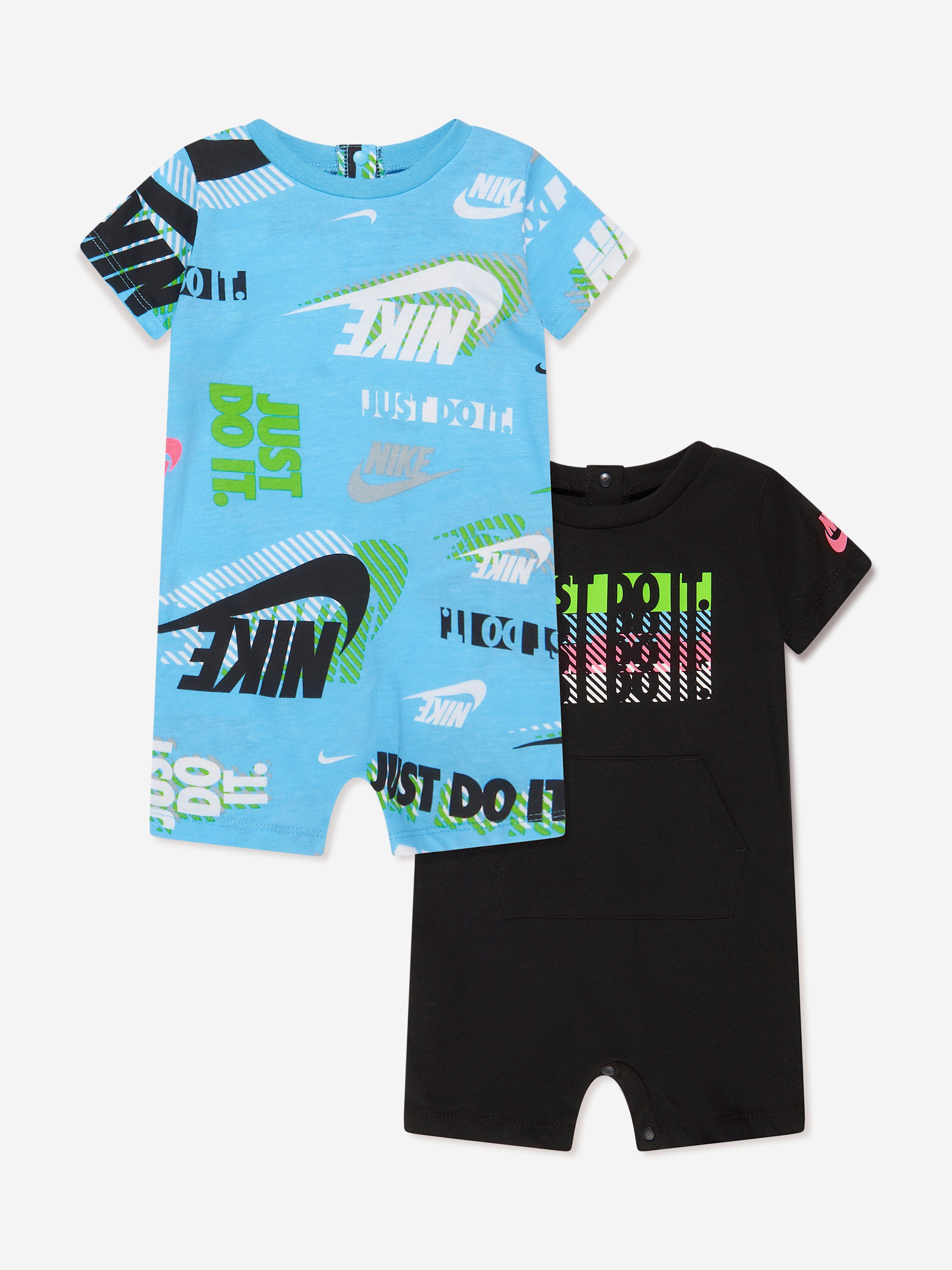 Nike Baby Boys 2 Pack Romper Set in Black Childsplay Clothing
