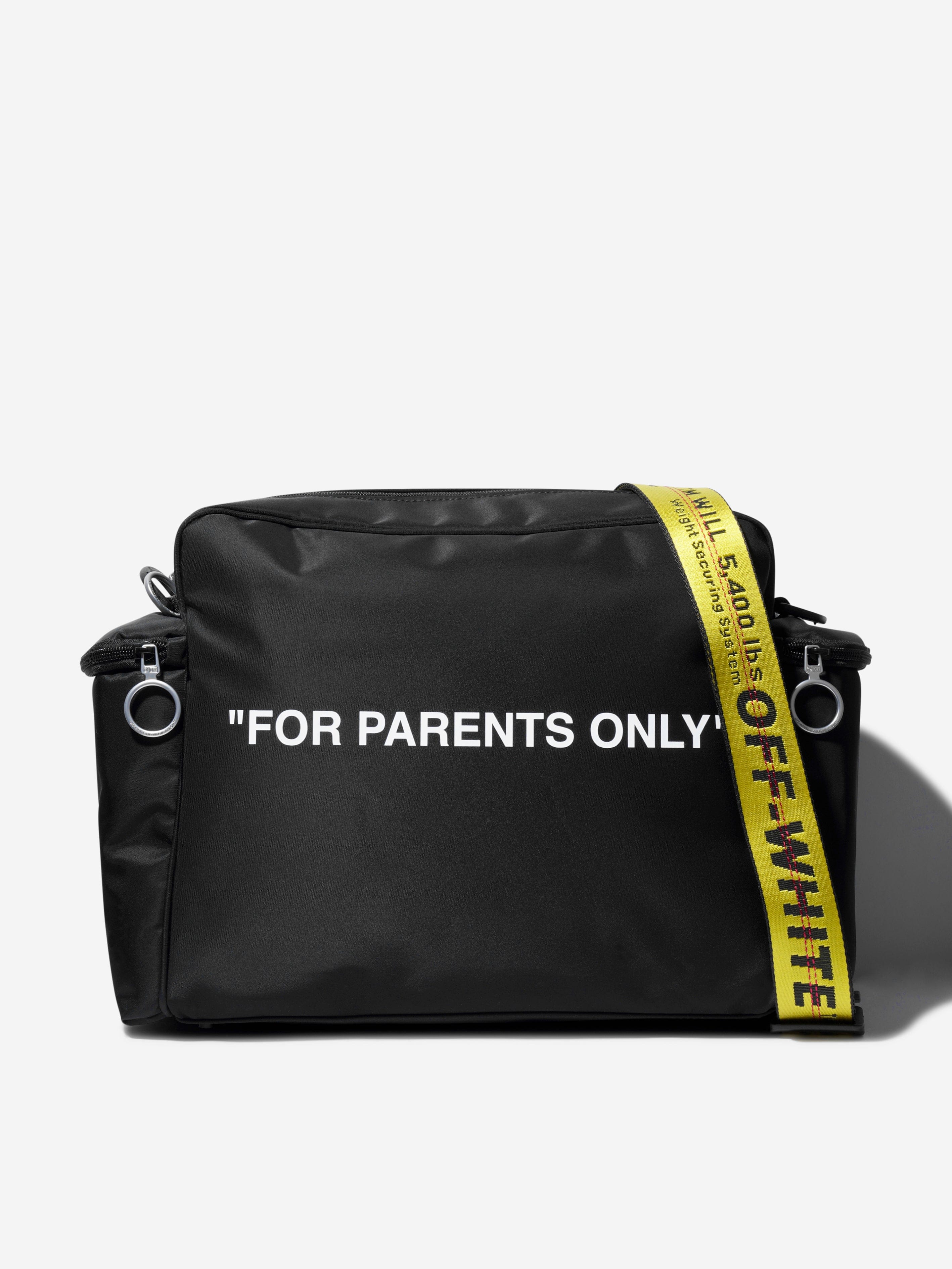 Off White Baby For Mums Only Changing Bag in Black Childsplay Clothing