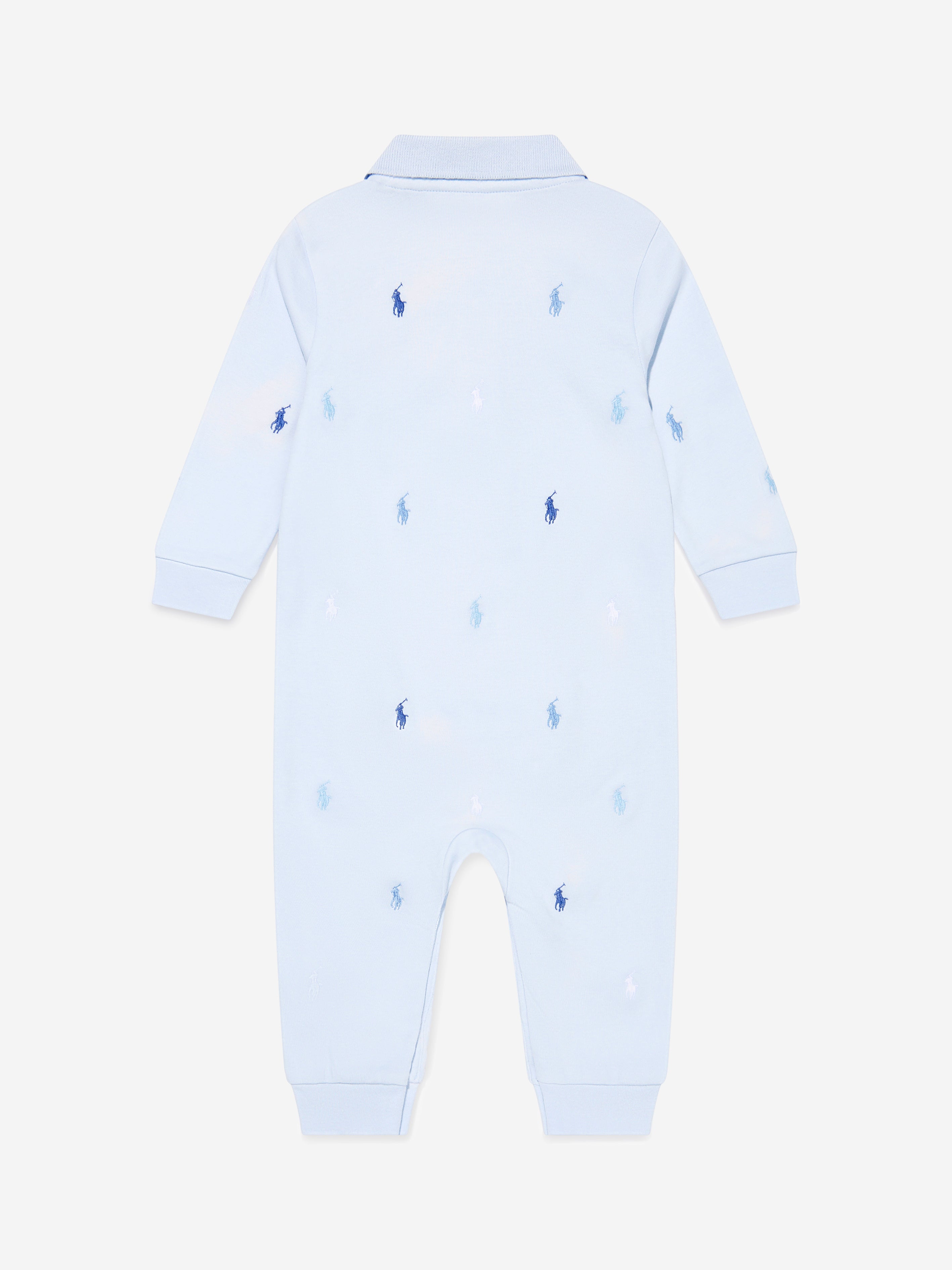 Ralph Lauren Baby Boys Logo Romper in Blue