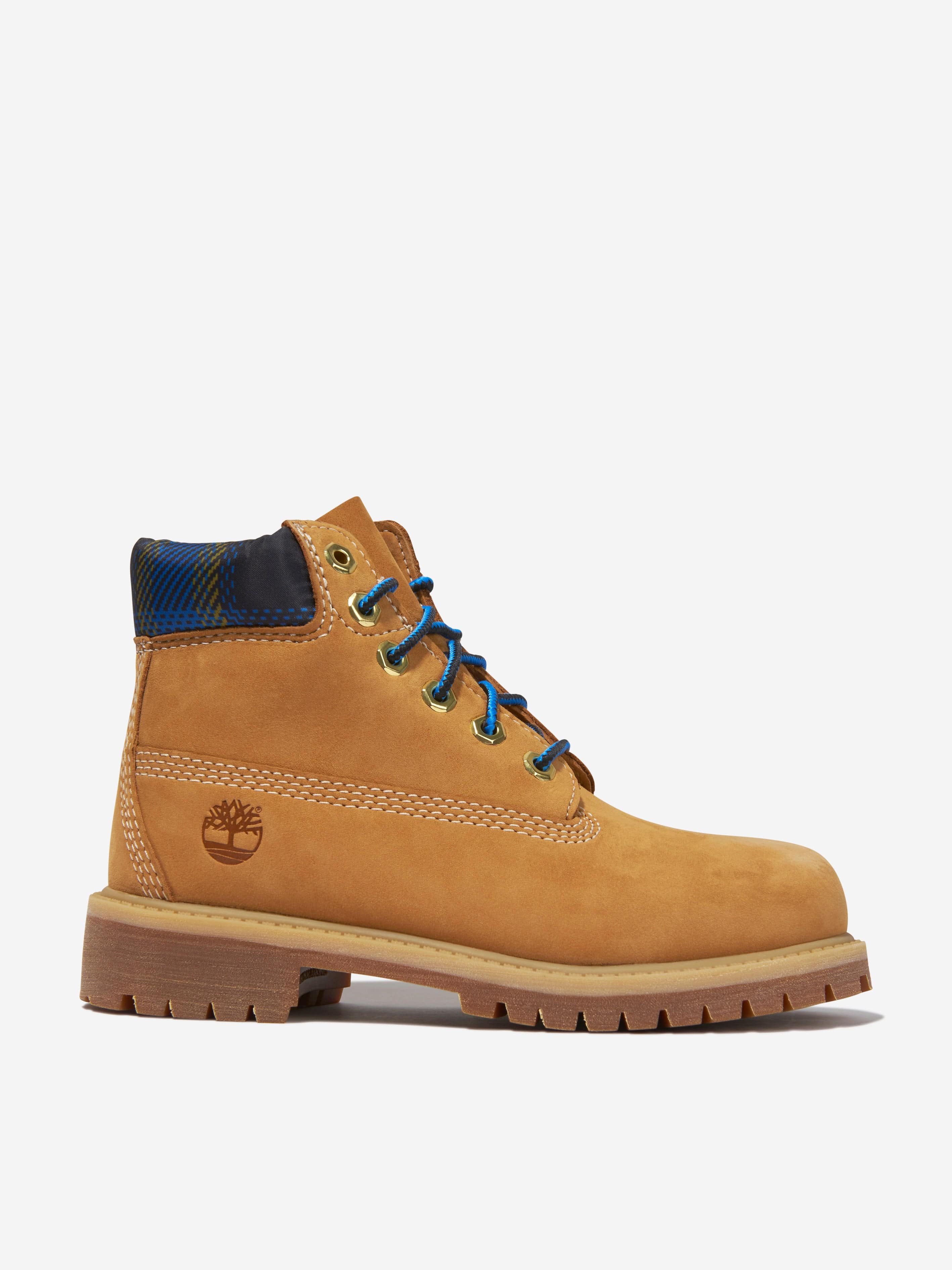 Kids Nubuck 6 Inch Premium Plaid Hack Boots