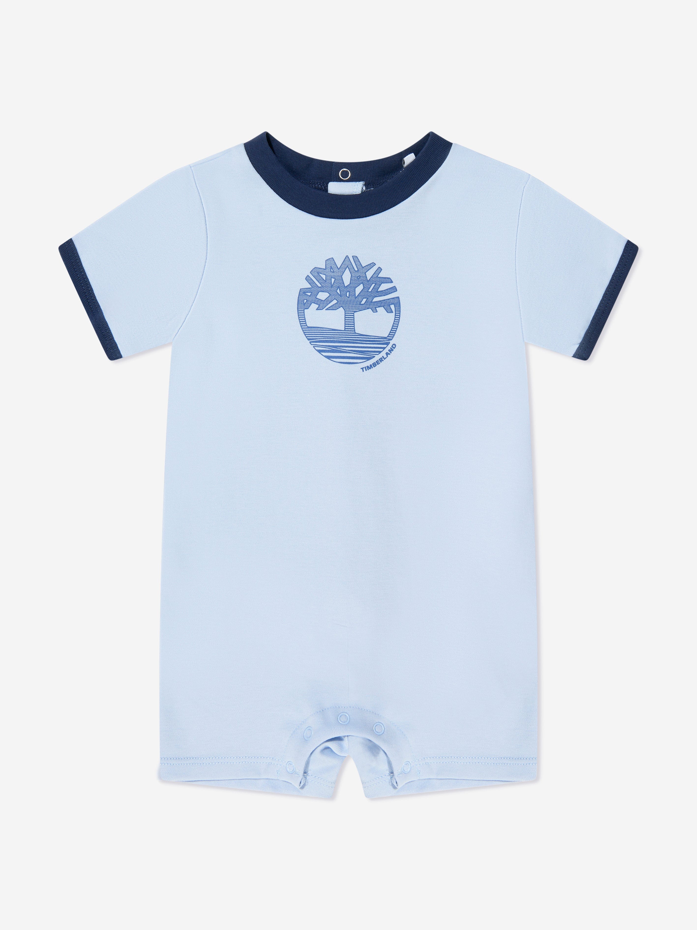 Timberland Baby Boys Organic Cotton Romper in Blue Childsplay Clothing